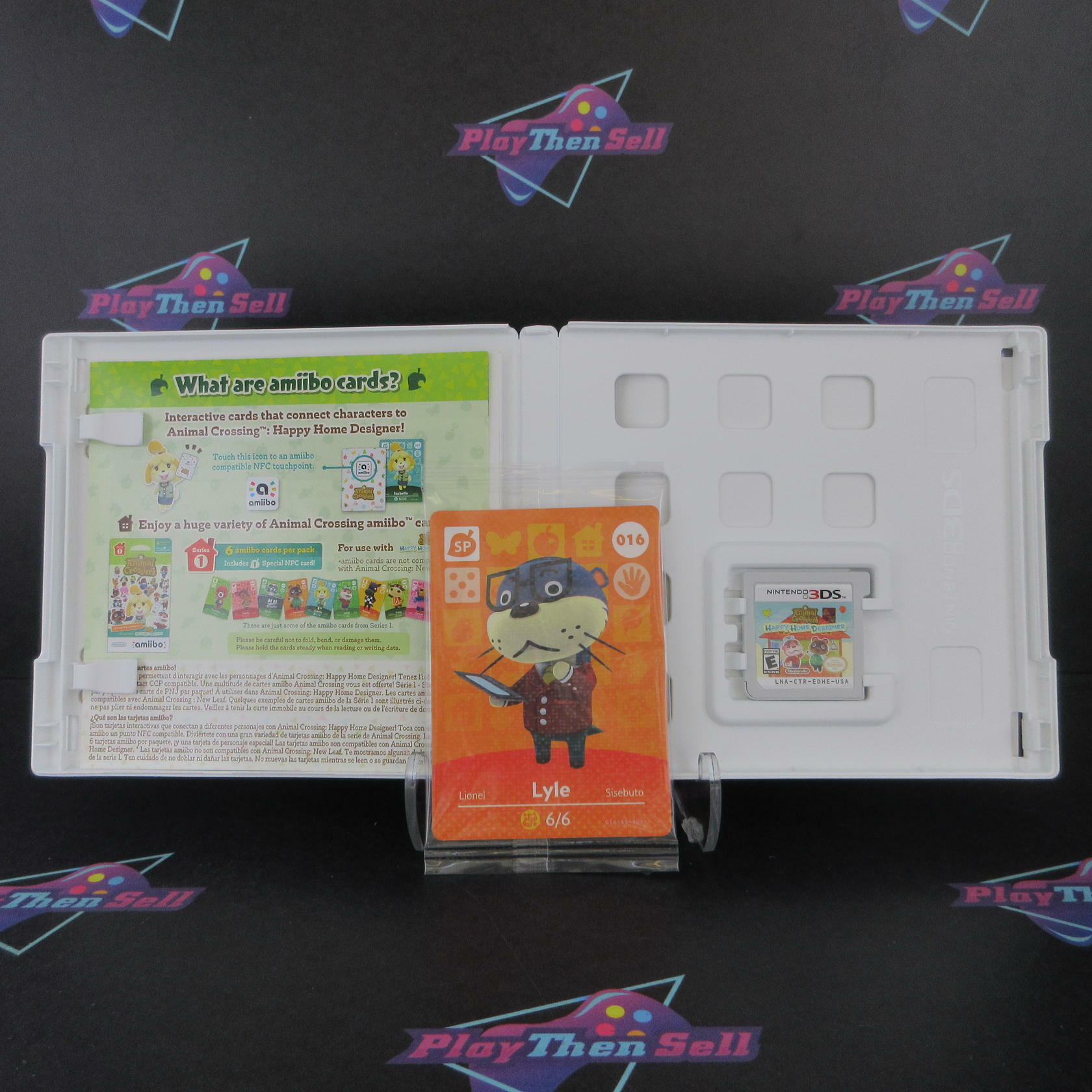 Animal Crossing Happy Home Designer Nintendo 3DS + Trading Card CIB - Excellent