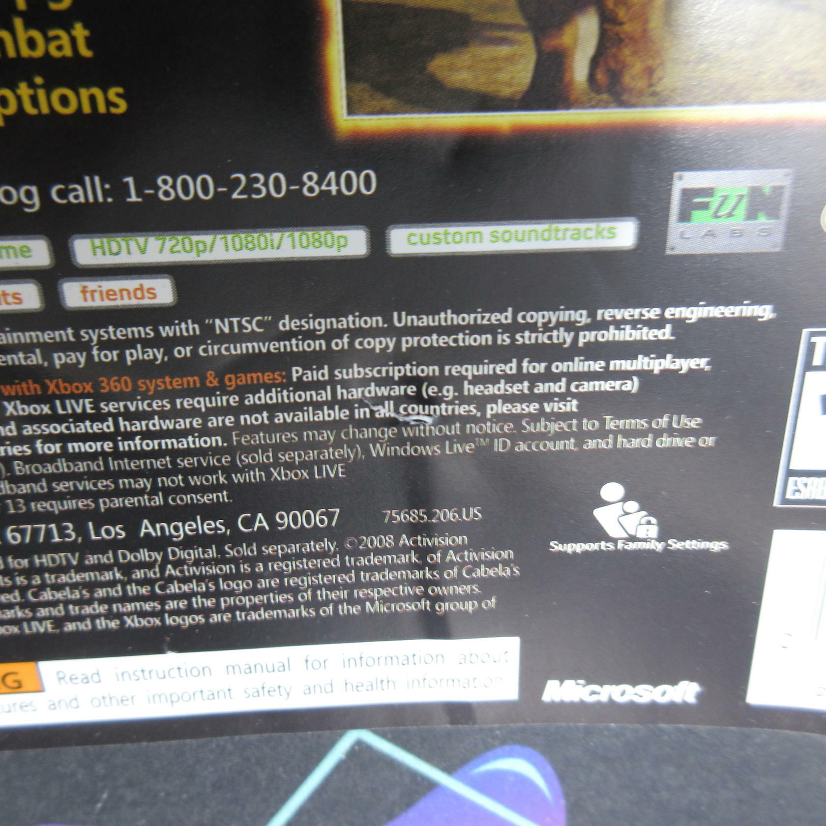 Cabela's Dangerous Hunts 2009 Xbox 360 AD/DD Complete CIB - Very Good