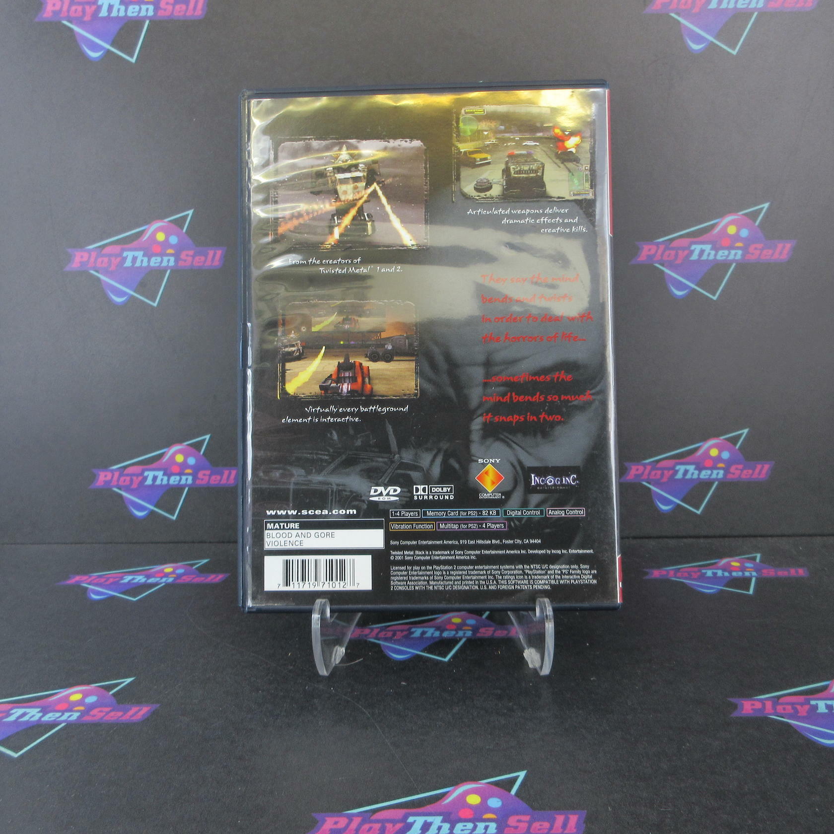 Twisted Metal Black PS2 Playstation 2 GH AD/NM - Very Good