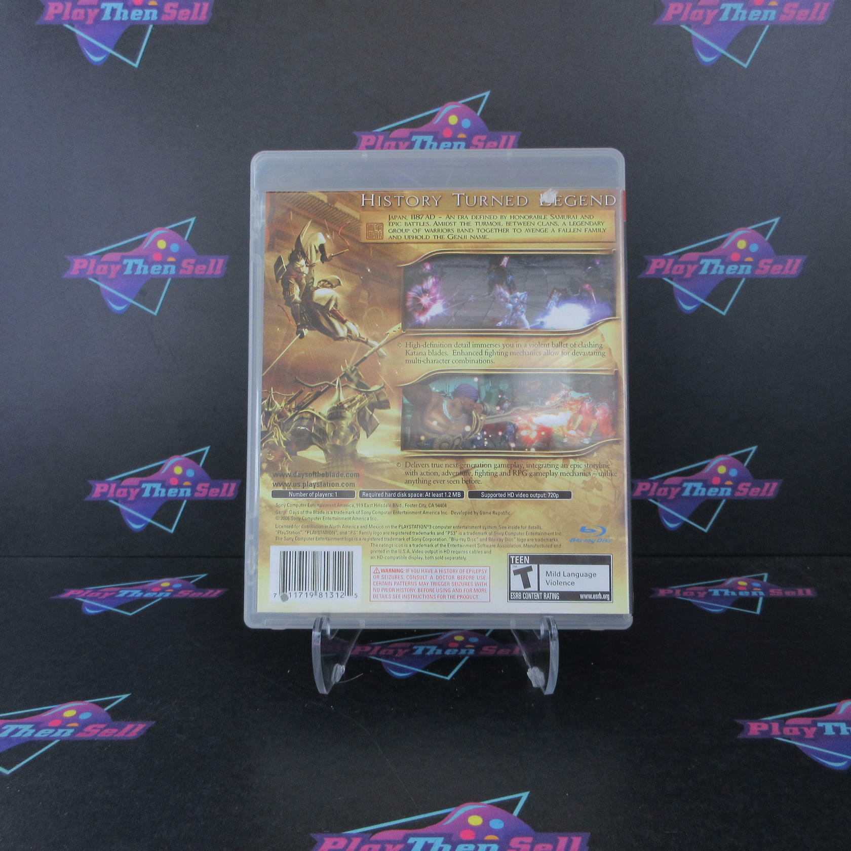 Genji Days of The Blade PS3 Playstation 3 AD + Reg Card Complete CIB - Very Good