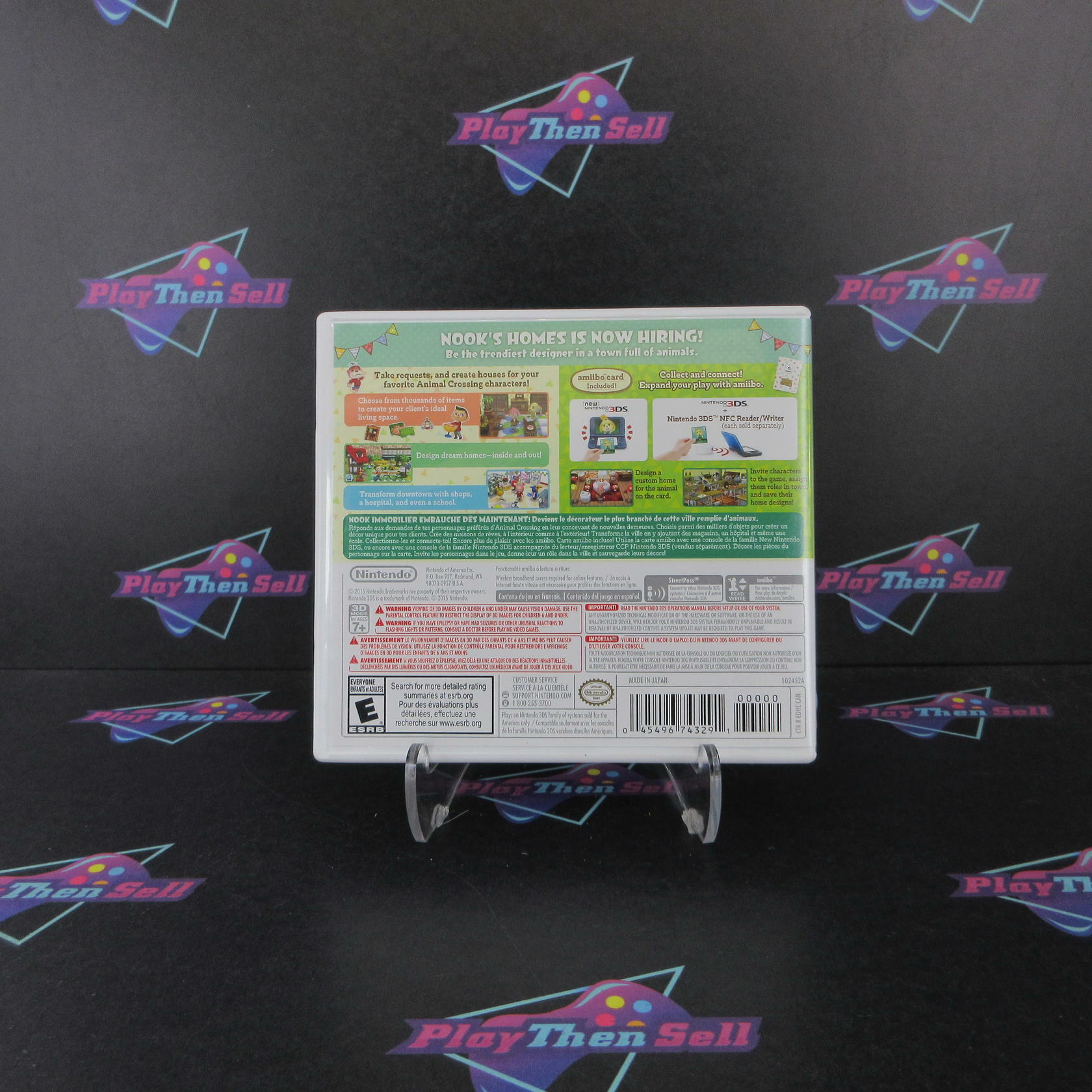 Animal Crossing Happy Home Designer Nintendo 3DS + Trading Card CIB - Excellent