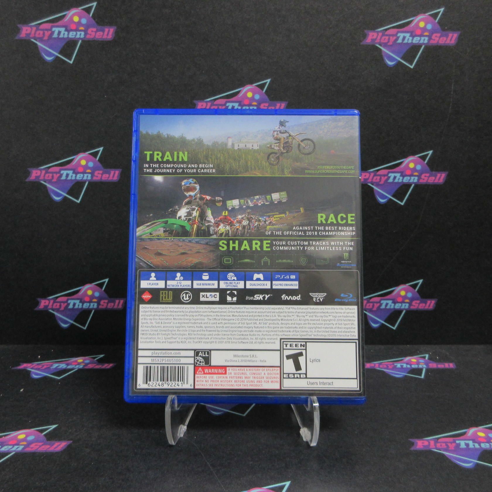 Monster Energy Supercross 2 PS4 PlayStation 4 CIB - Excellent