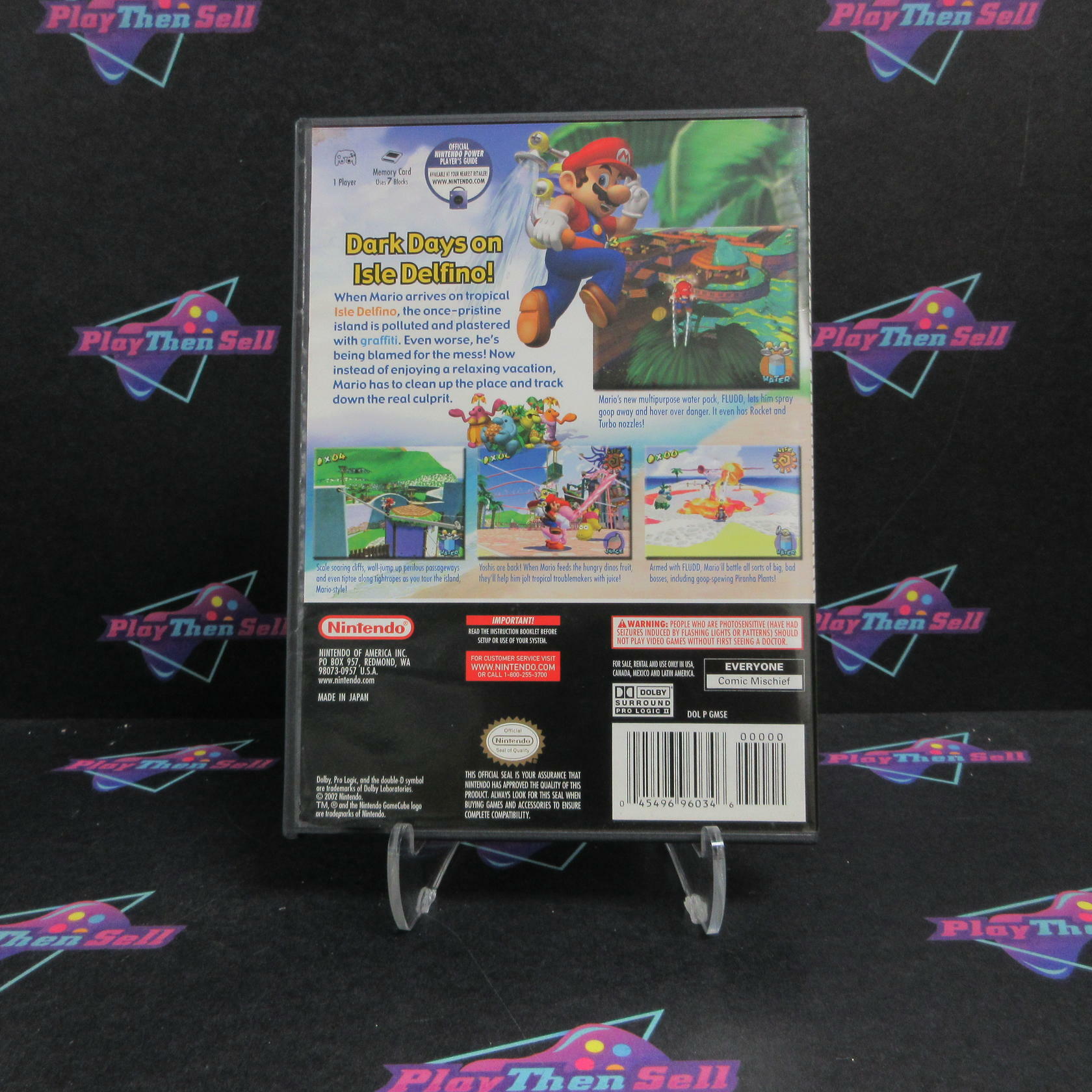 Super Mario Sunshine Nintendo GameCube AD Complete CIB - Very Good