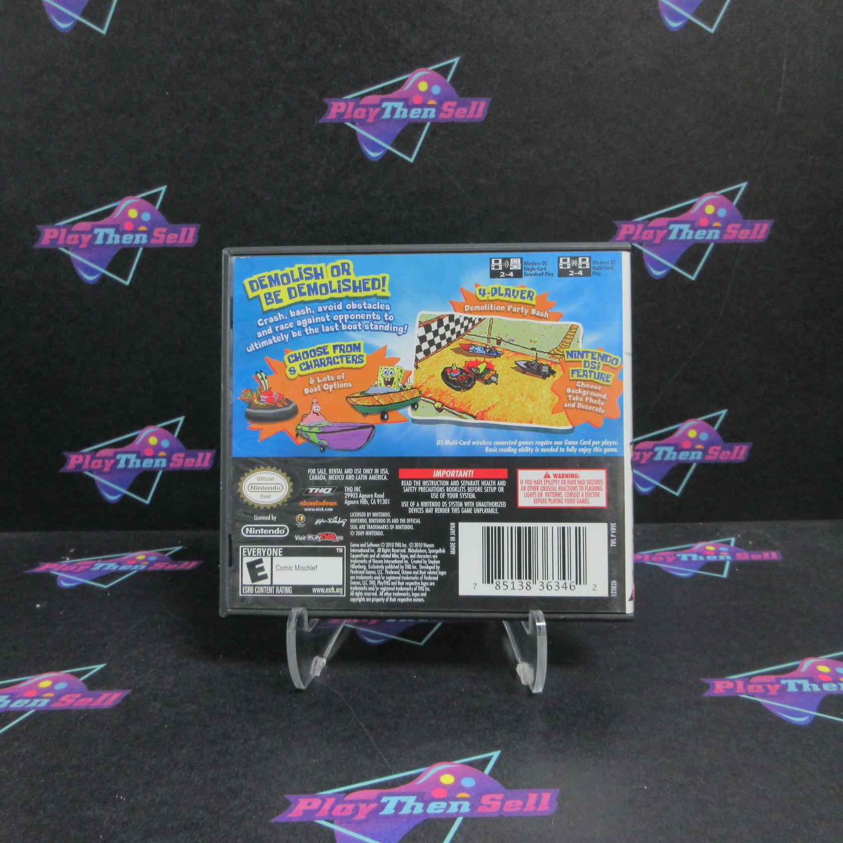Spongebob Boating Bash Nintendo DS DD Complete CIB - Very Good