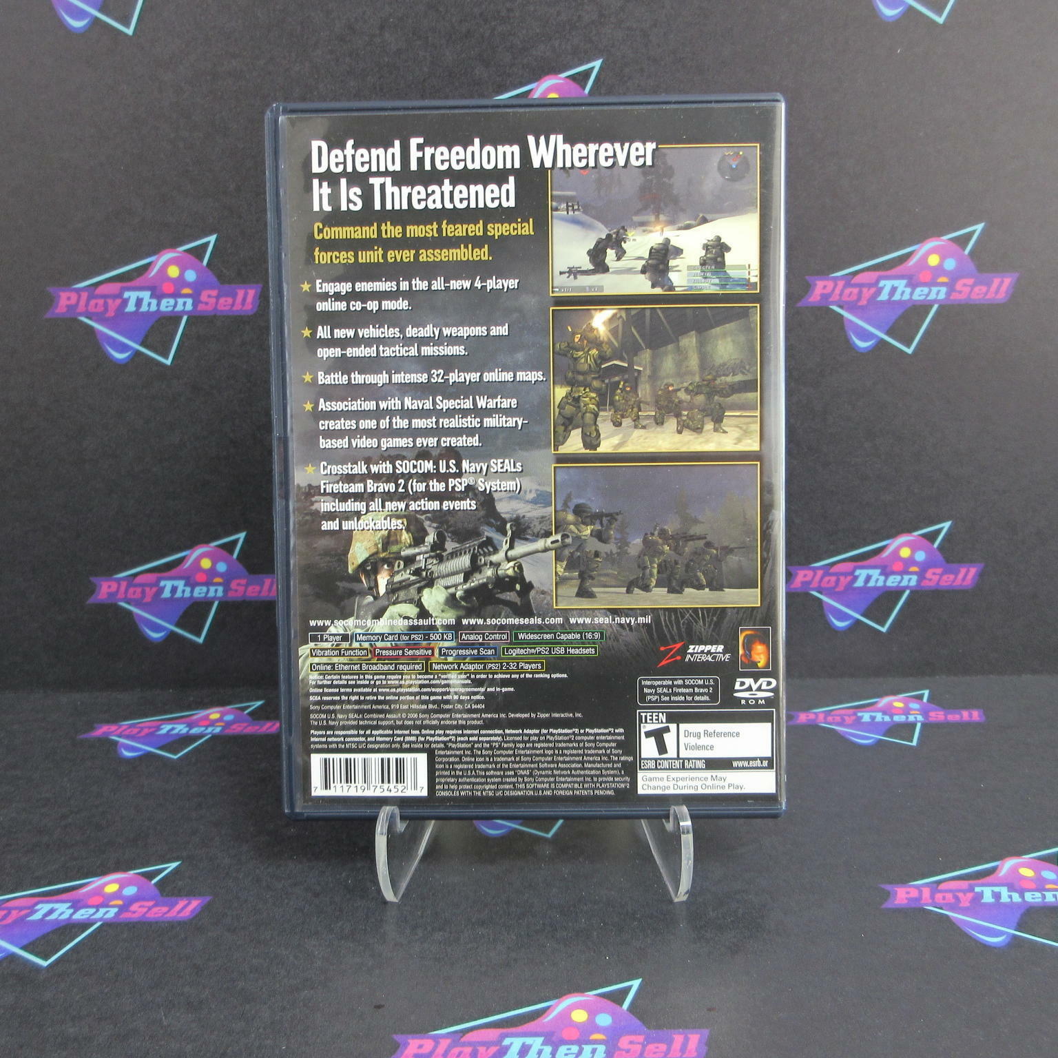 SOCOM US Navy Seals Combined Assault PS2 + Reg Complete - Excellent