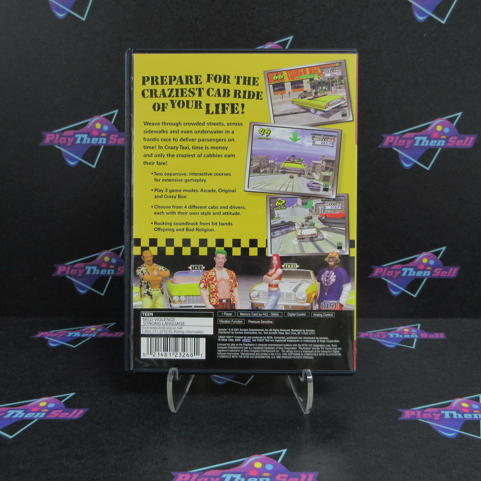 Crazy Taxi PS2 PlayStation 2 GH + Reg Card Complete - Excellent
