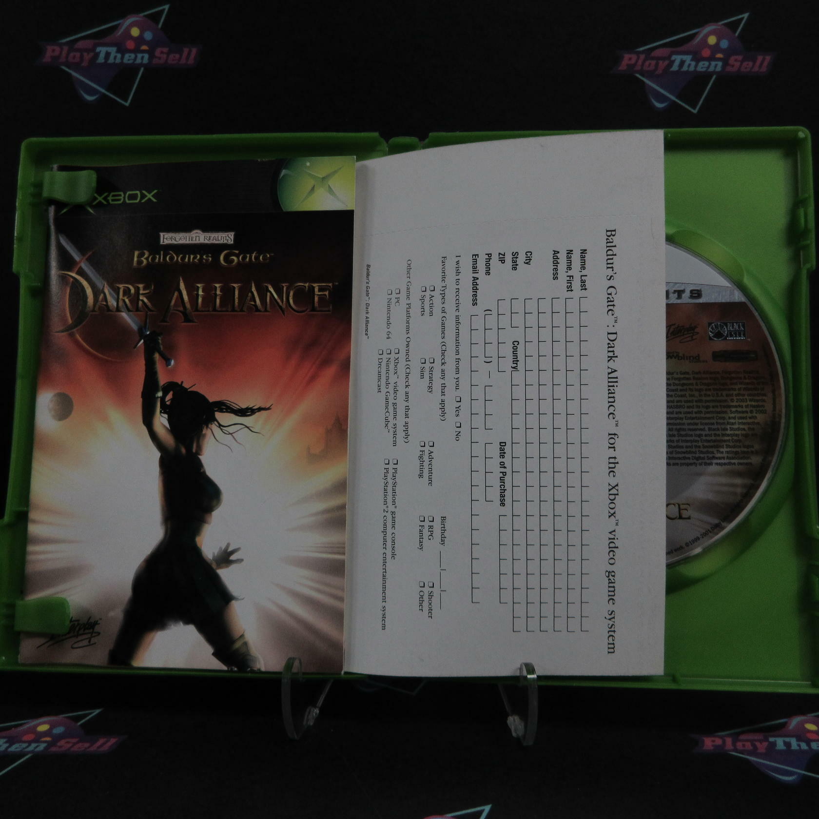 Baldur's Gate Dark Alliance Xbox PH Disc + Reg Card Complete - Refurbished