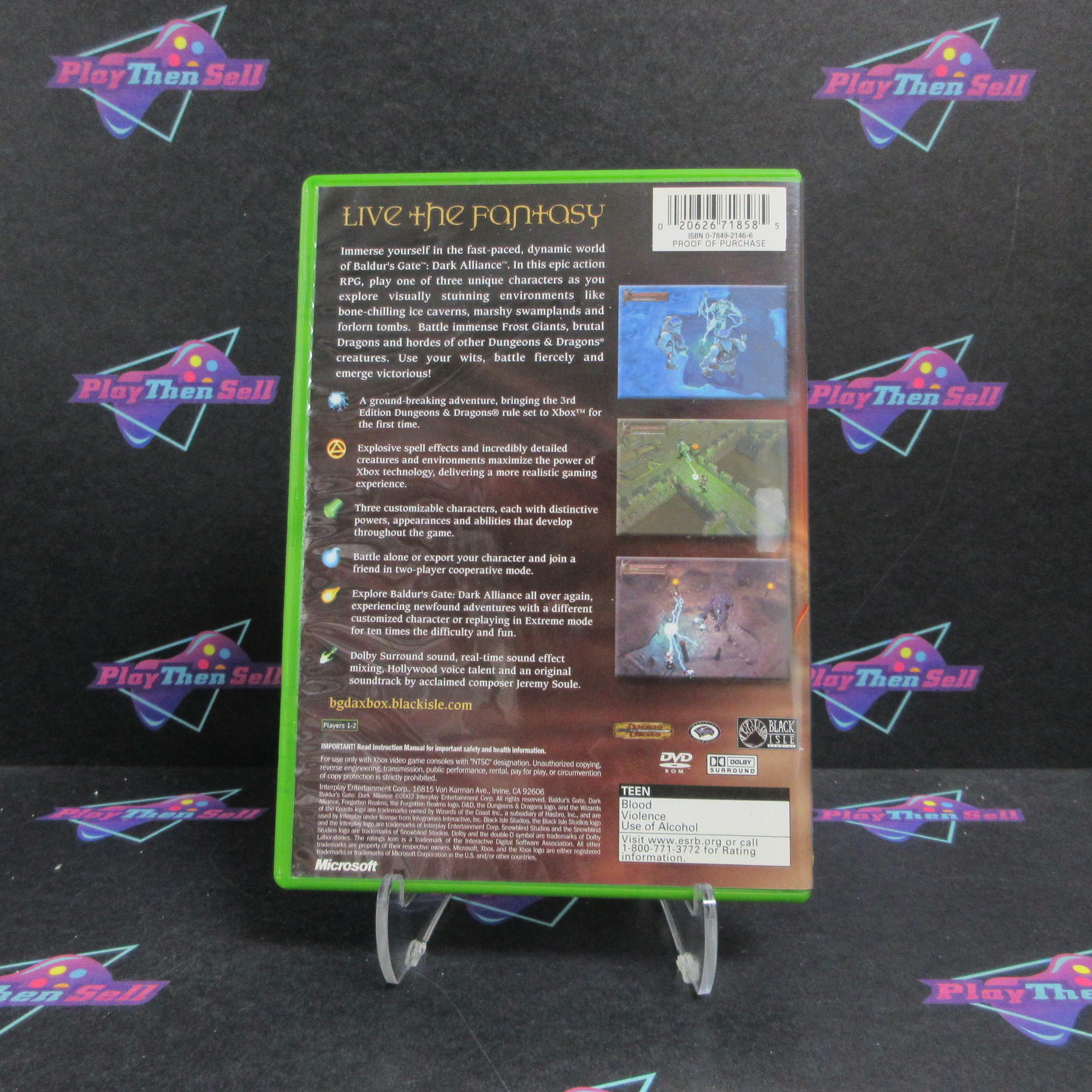 Baldur's Gate Dark Alliance Xbox PH Disc + Reg Card Complete - Refurbished