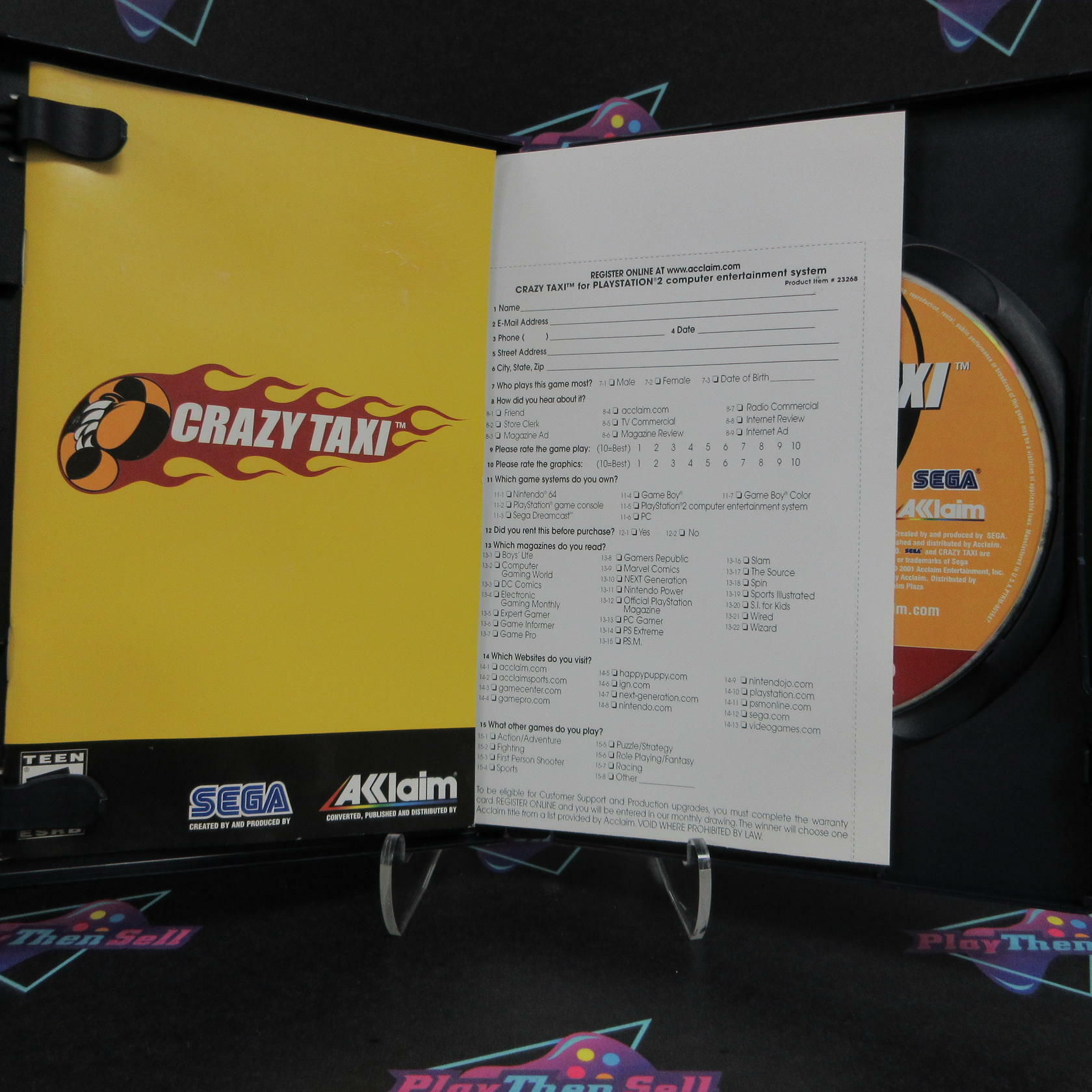 Crazy Taxi PS2 PlayStation 2 GH + Reg Card Complete - Excellent