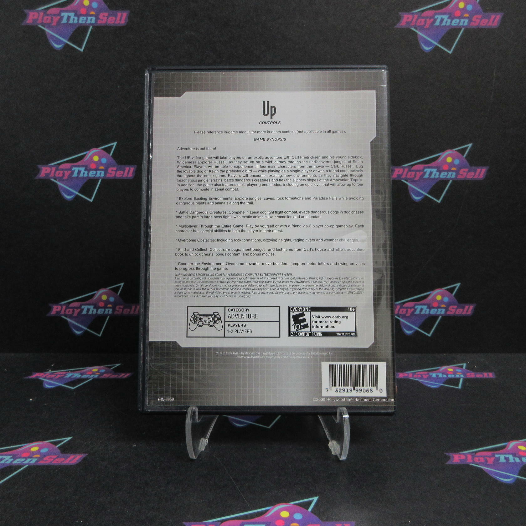 Up PS3 PlayStation 3 Rental Art / NM - Very Good