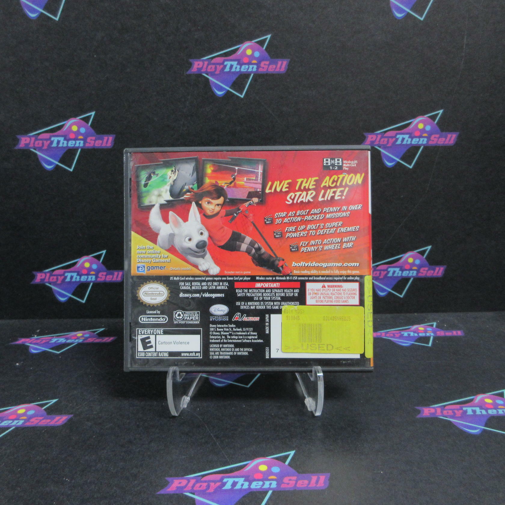 Bolt Nintendo DS AD + Reg Card Complete CIB - Very Good