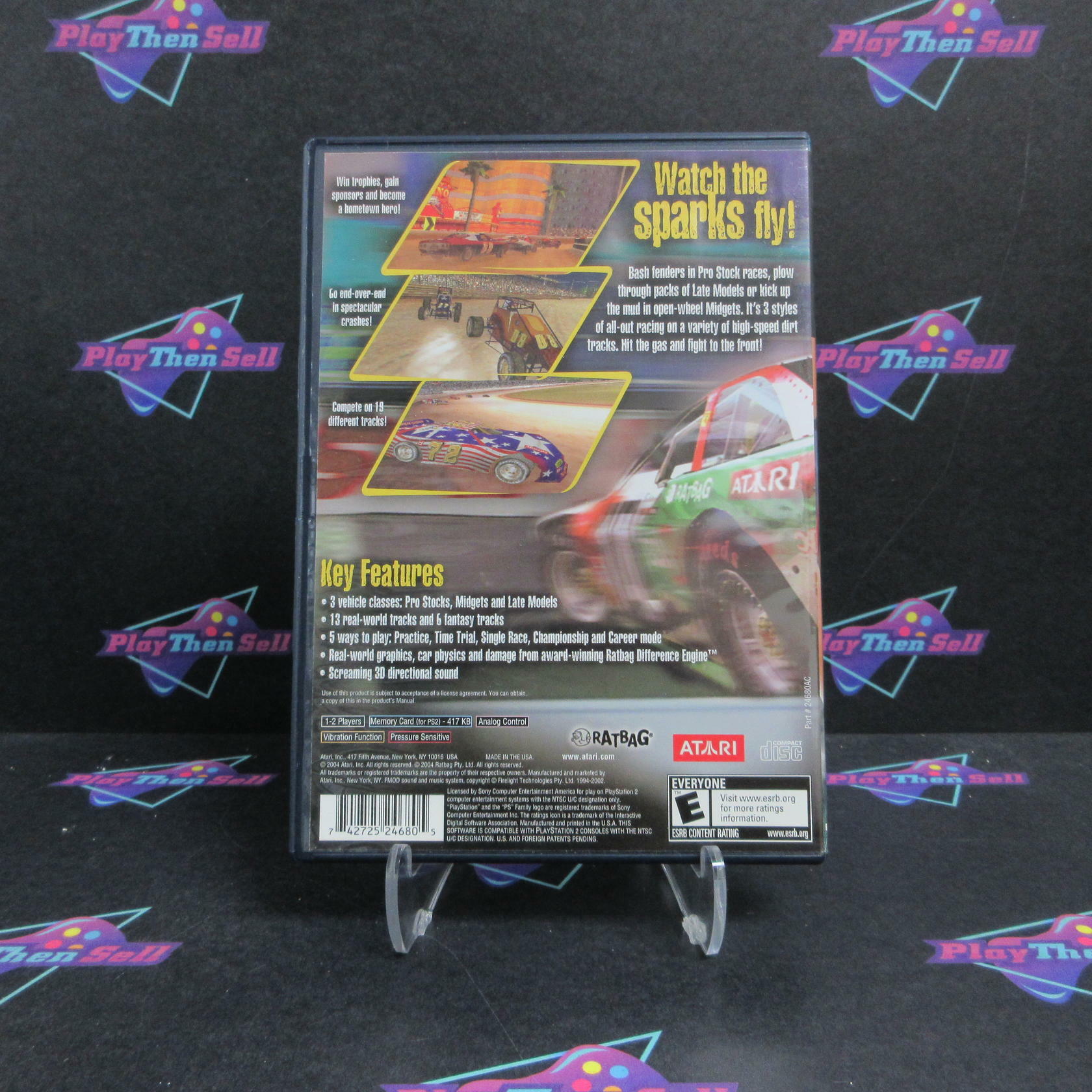 Saturday Night Speedway PS2 PlayStation 2 AD Complete CIB - Very Good