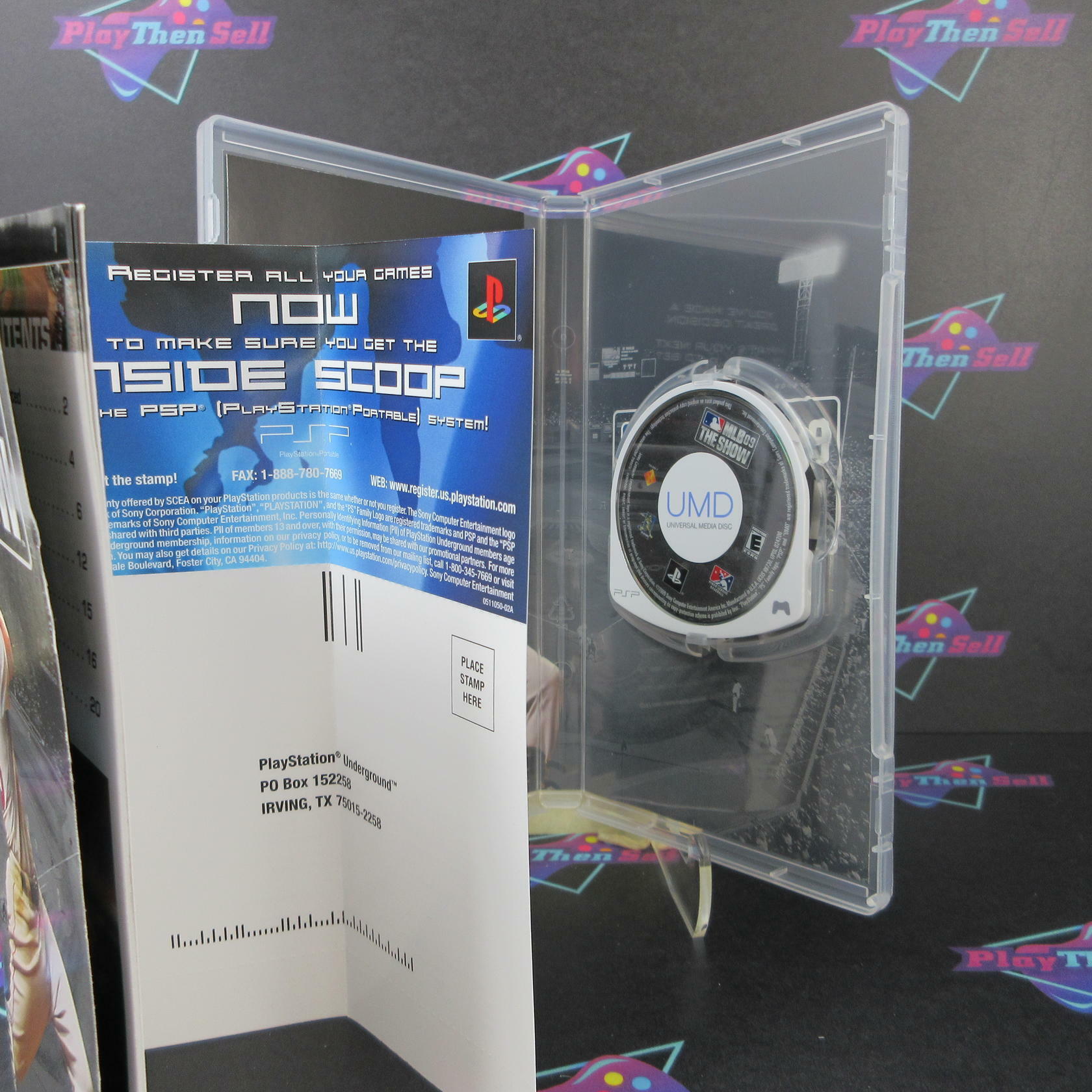 MLB 09 The Show Sony PSP + Reg Card Complete - Refurbished