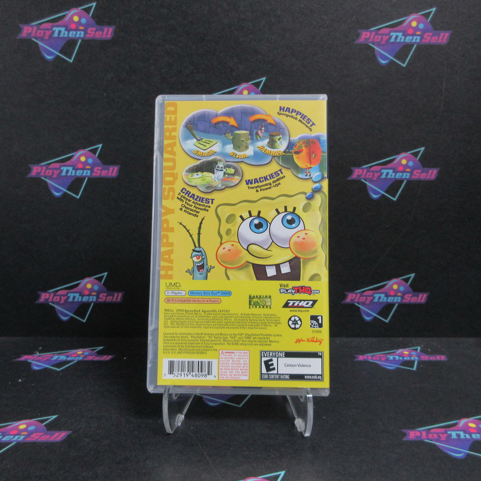 SpongeBob's Truth or Square Sony PSP Clear UMD Complete - Excellent