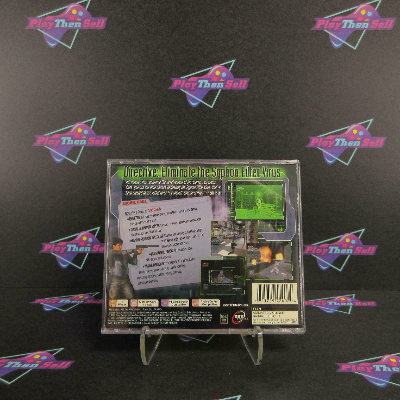 Syphon Filter PS1 PlayStation 1 Complete - Excellent