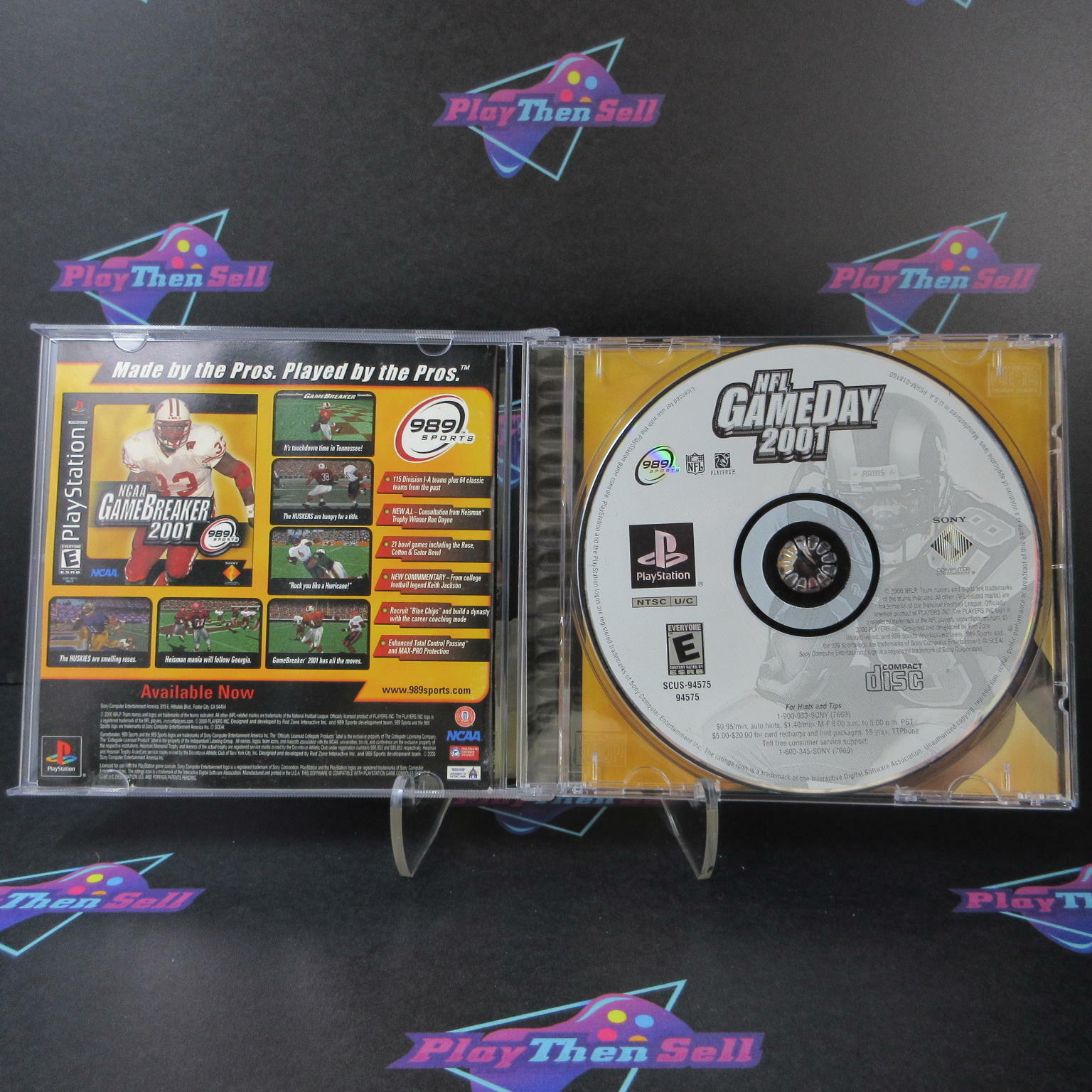 NFL GameDay 2001 PS1 PlayStation 1 + Reg Card Complete - Excellent
