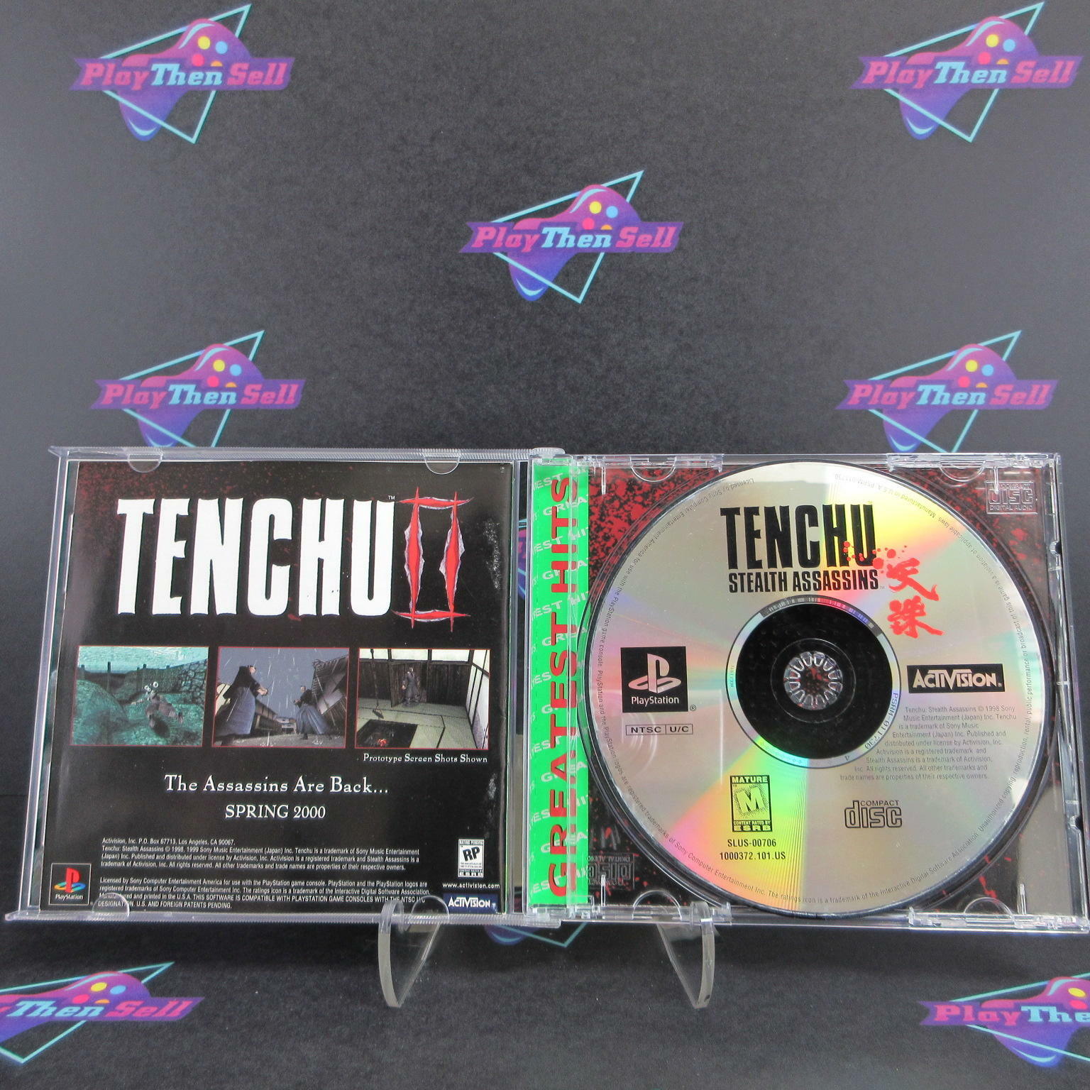 Tenchu Stealth Assassins PS1 PlayStation 1 GH + Reg Card Complete - Excellent