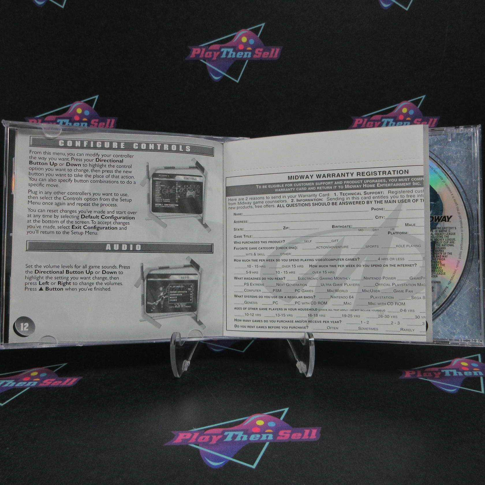 Wayne Gretzky's 3D Hockey 98 PS1 PlayStation 1 + Reg Card Complete - Excellent