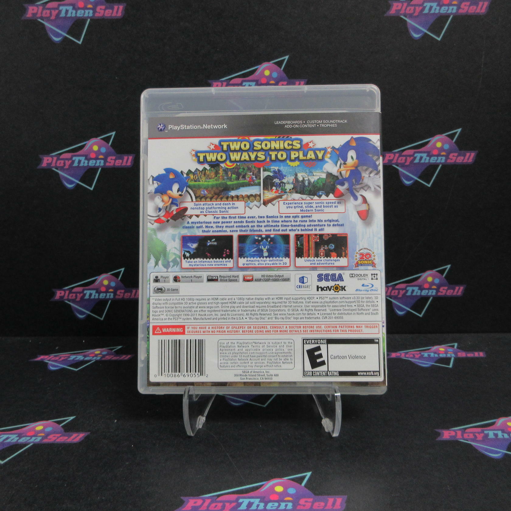 Sonic Generations PS3 PlayStation 3 - Very Good