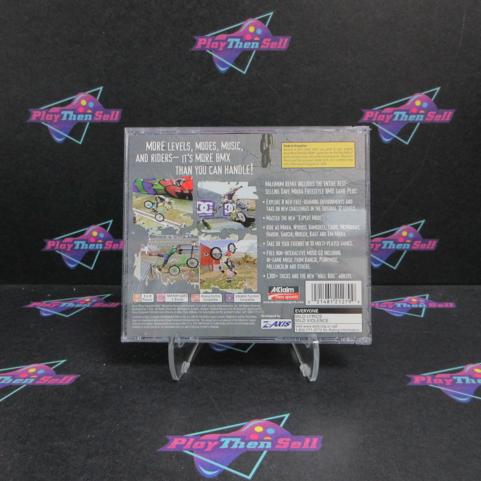 Dave Mirra Freestyle BMX Maximum Remix PS1 PlayStation 1 + CD / Reg - Excellent