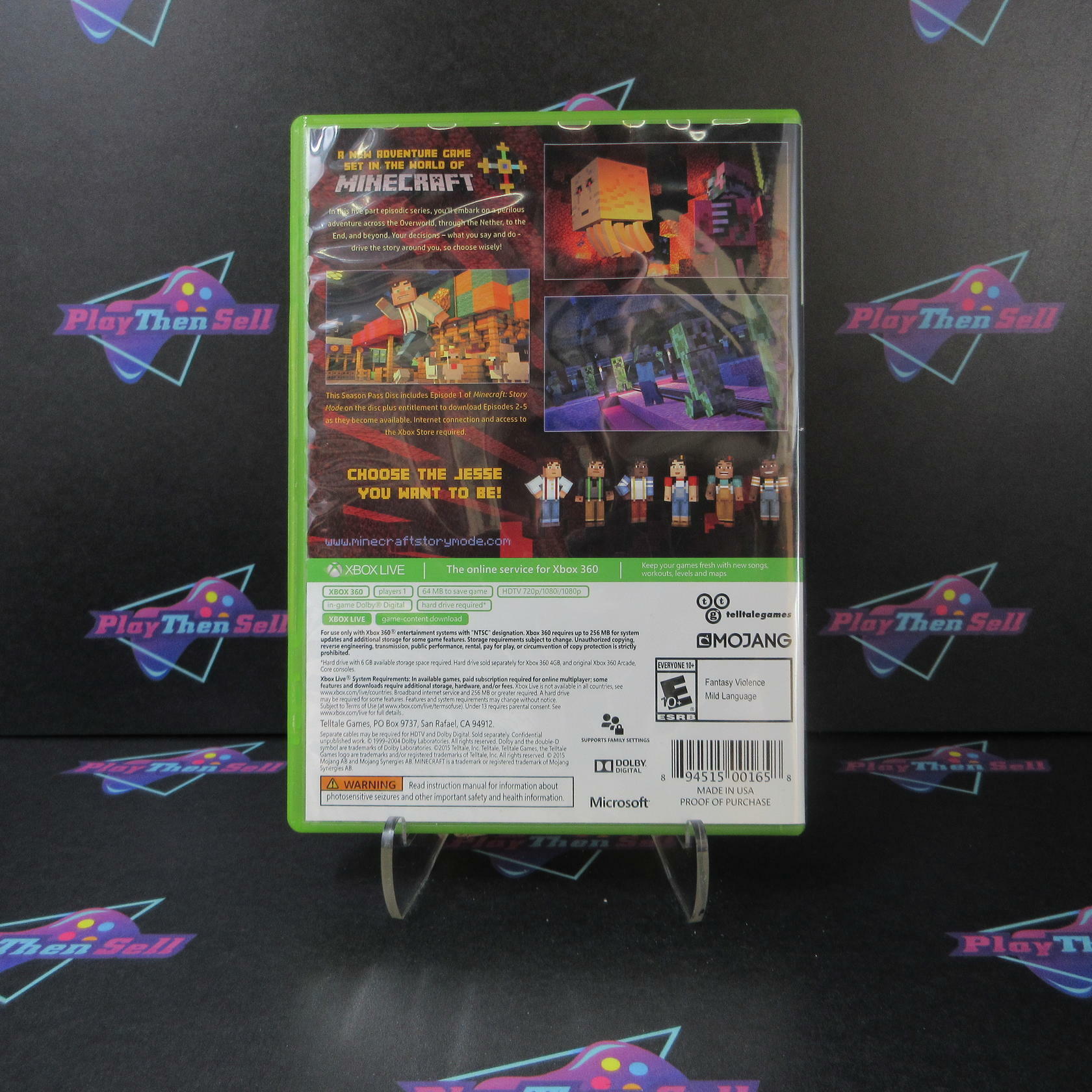Minecraft Story Mode Season Disc Xbox 360 Complete - Excellent
