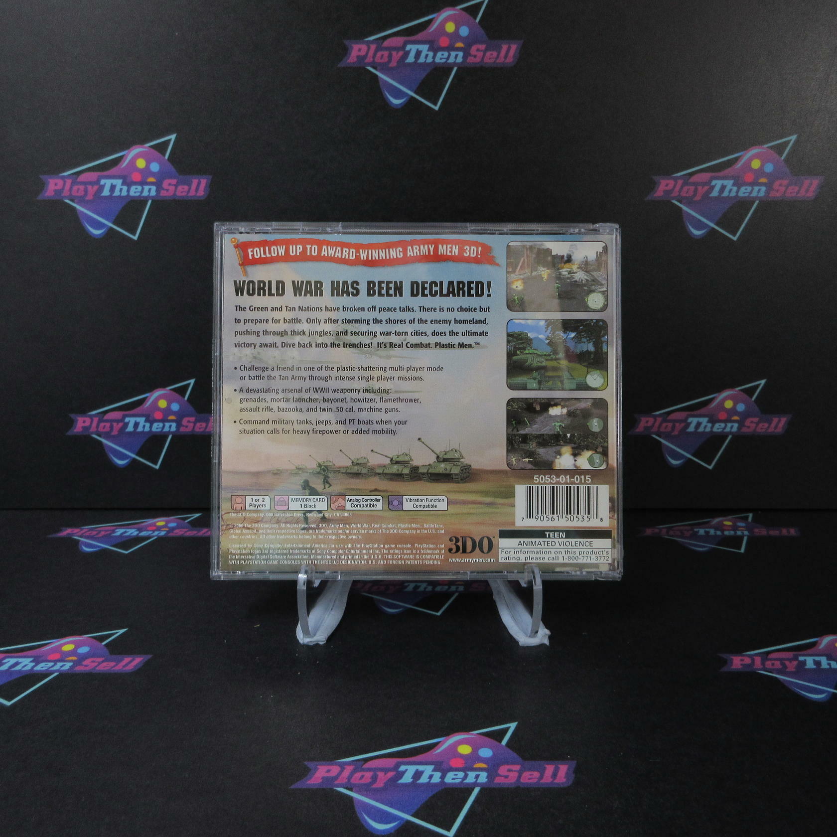 Army Men World War PS1 PlayStation 1 + Reg Card Complete - Excellent
