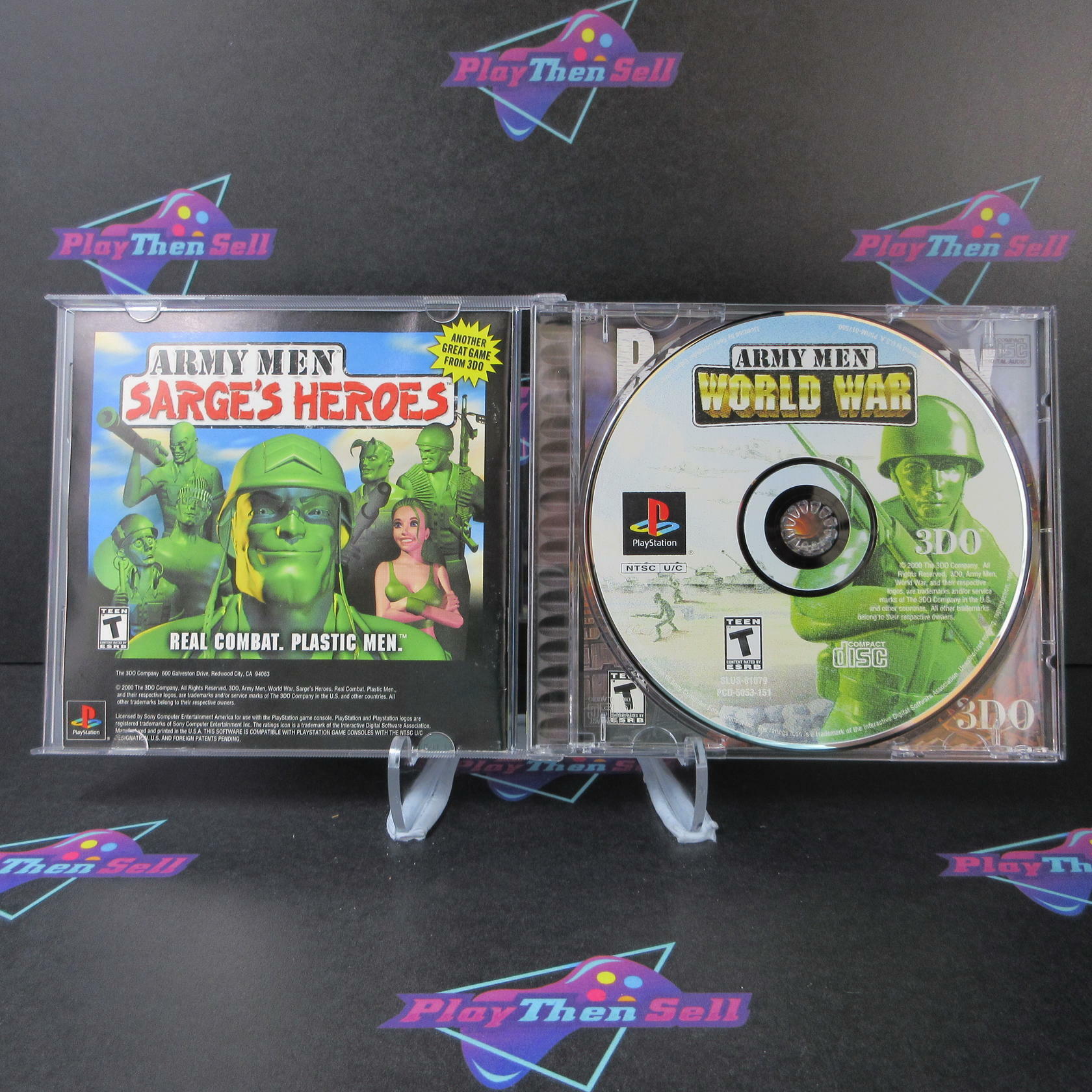 Army Men World War PS1 PlayStation 1 + Reg Card Complete - Excellent