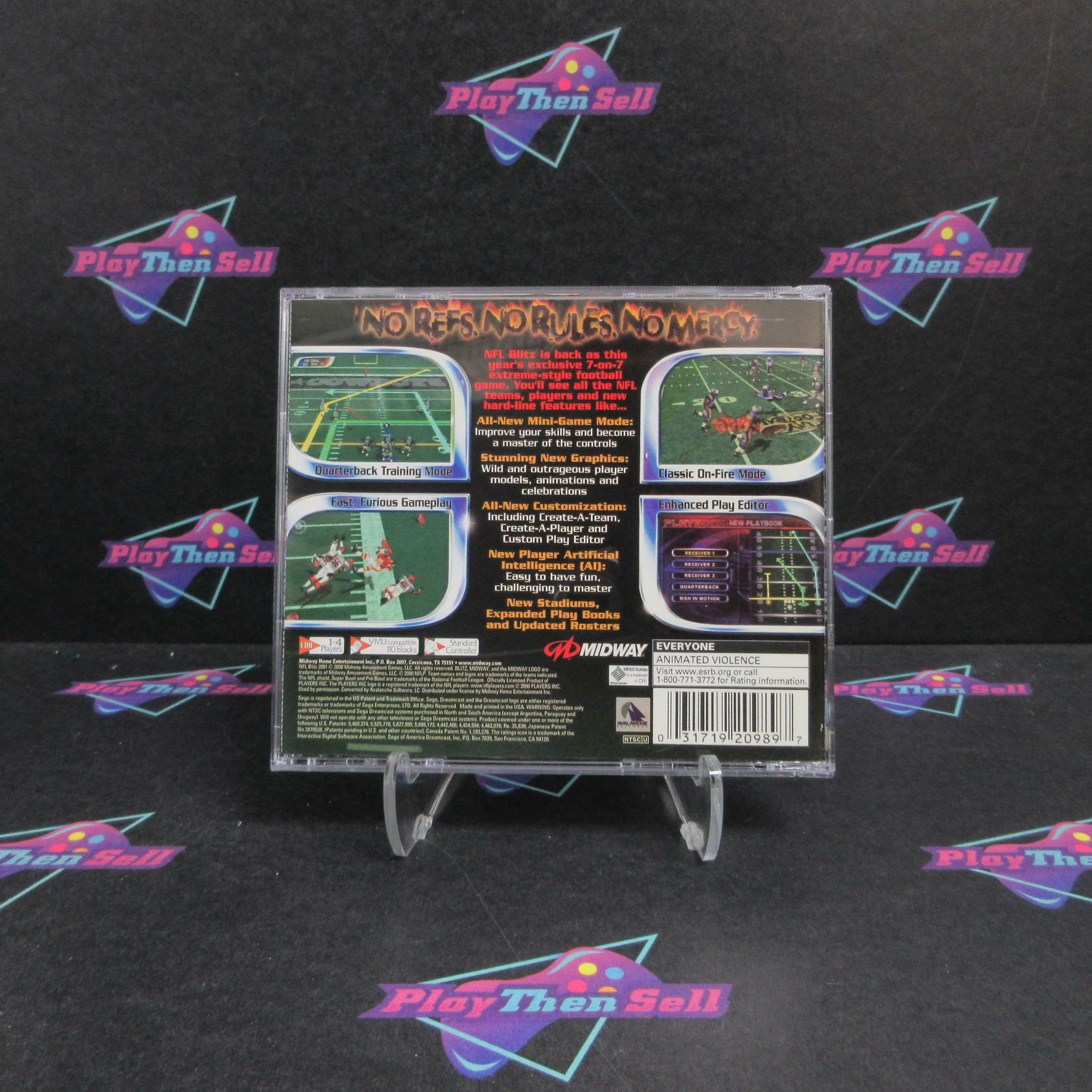 NFL Blitz 2001 Sega Dreamcast + Reg Card Complete - Excellent