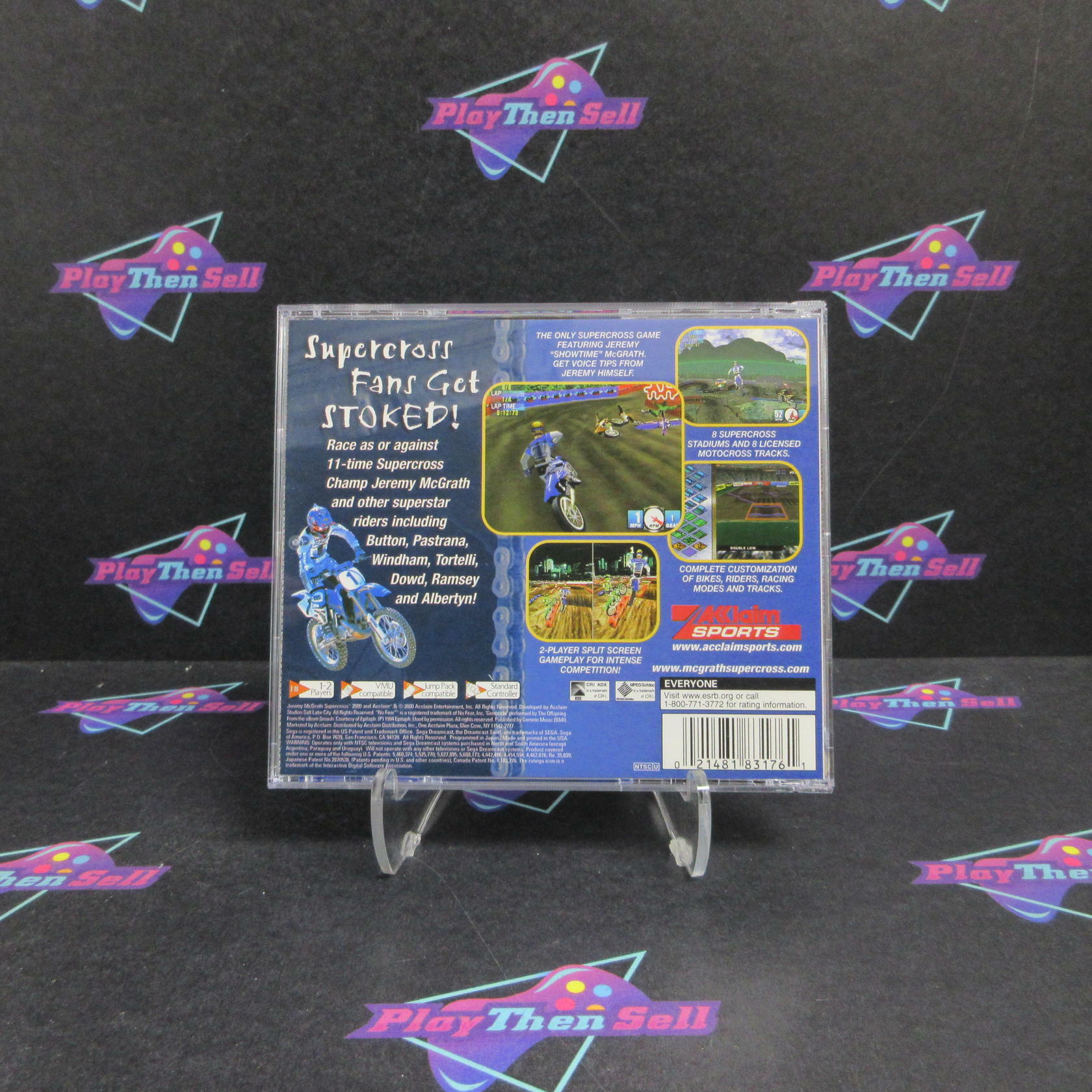 Jeremy McGrath Supercross 2000 Sega Dreamcast + Reg Card Complete - Excellent