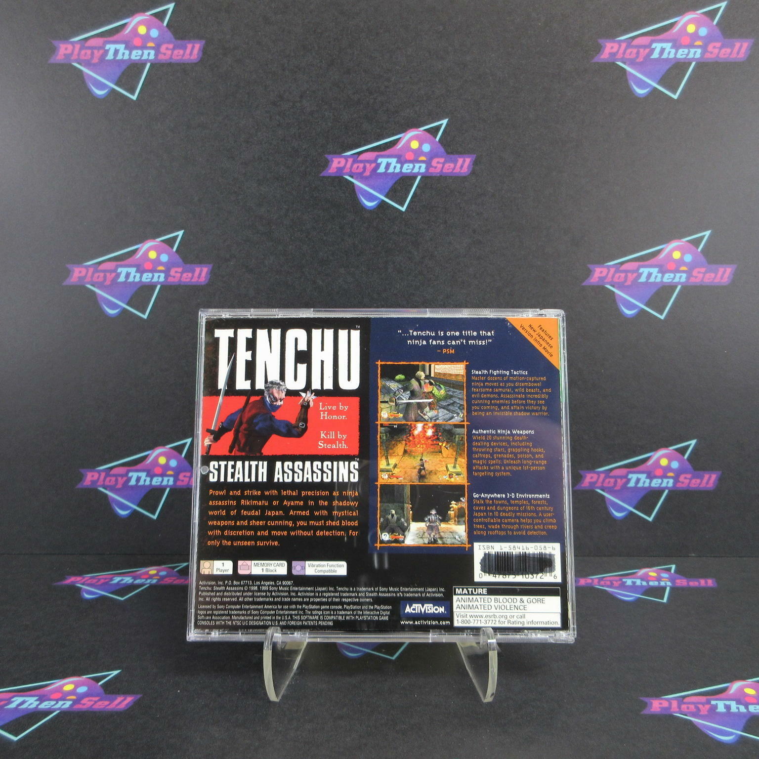 Tenchu Stealth Assassins PS1 PlayStation 1 GH + Reg Card Complete - Excellent