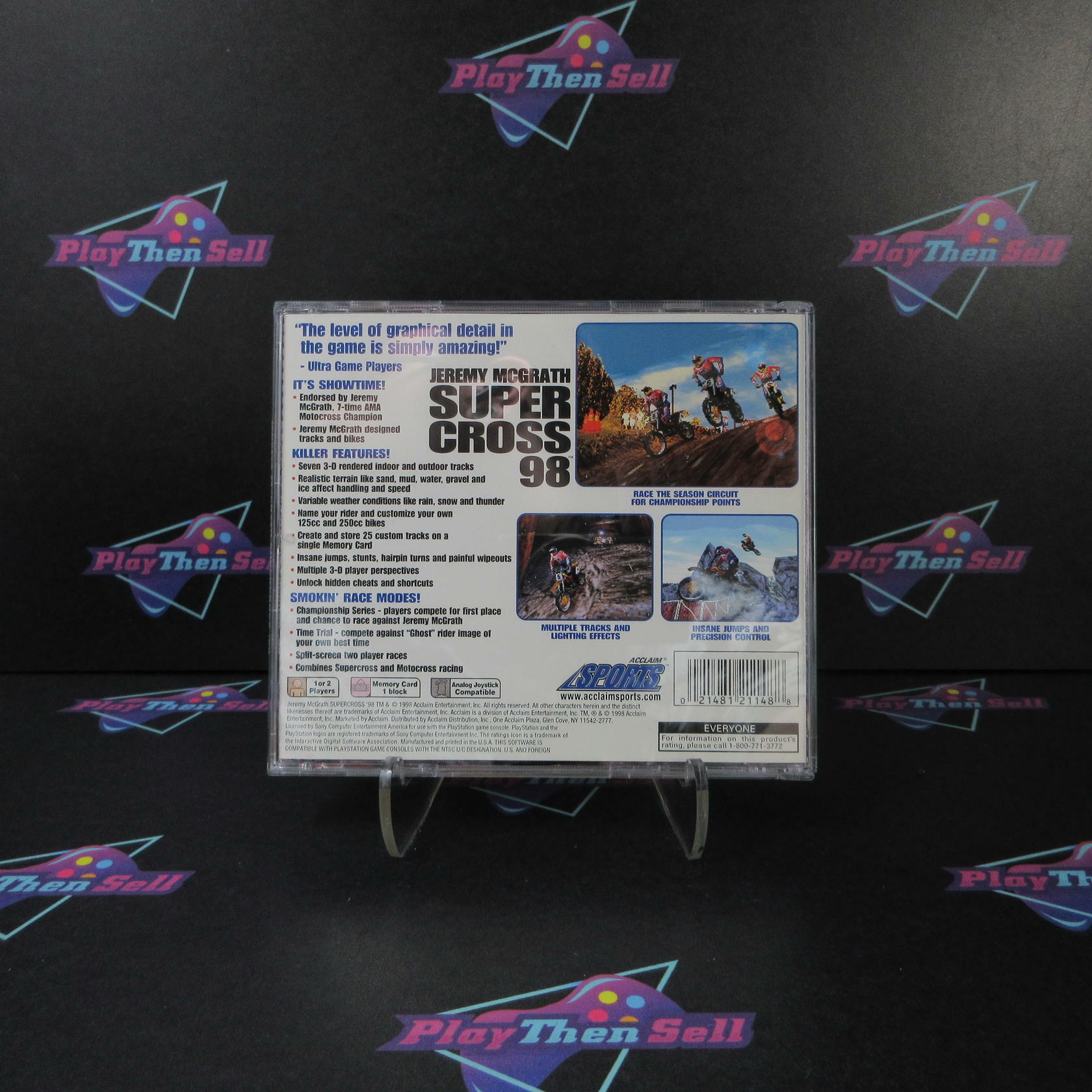 Jeremy Mcgrath Supercross 98 PS1 PlayStation 1 Complete - Excellent