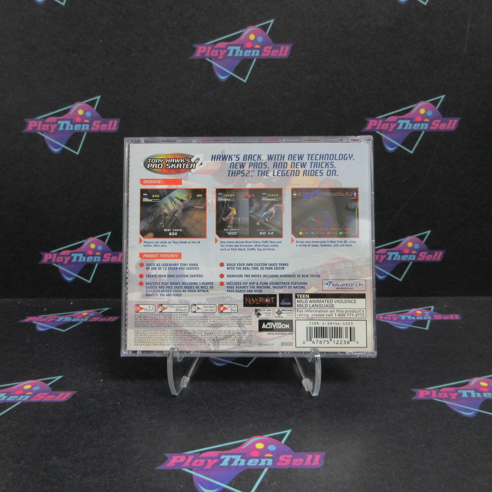 Tony Hawk's Pro Skater 2 Sega Dreamcast + Reg Card Complete - Excellent