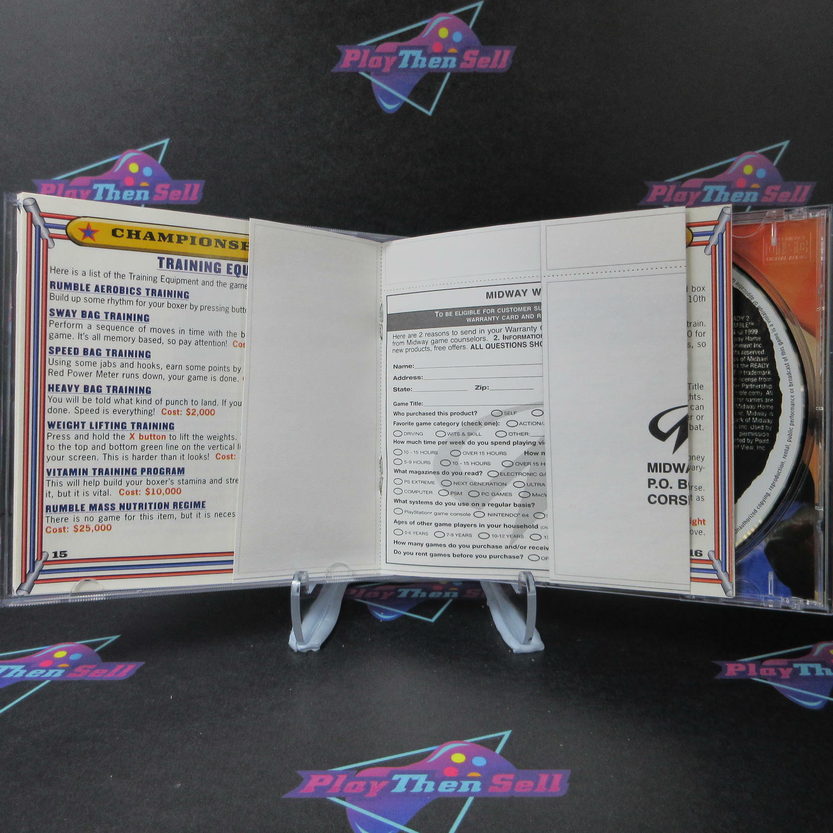 Ready 2 Rumble Boxing PS1 PlayStation 1 + Reg Card Complete - Excellent