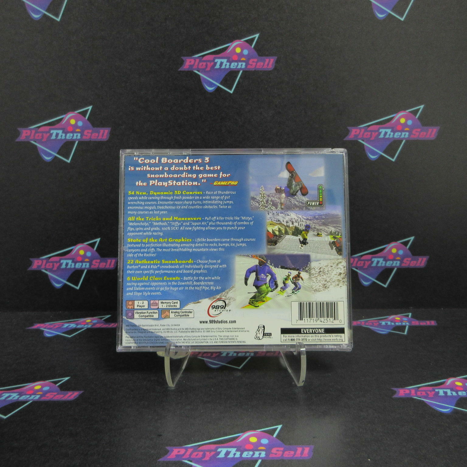 Cool Boarders 3 PS1 PlayStation 1 + Reg Card Complete - Excellent