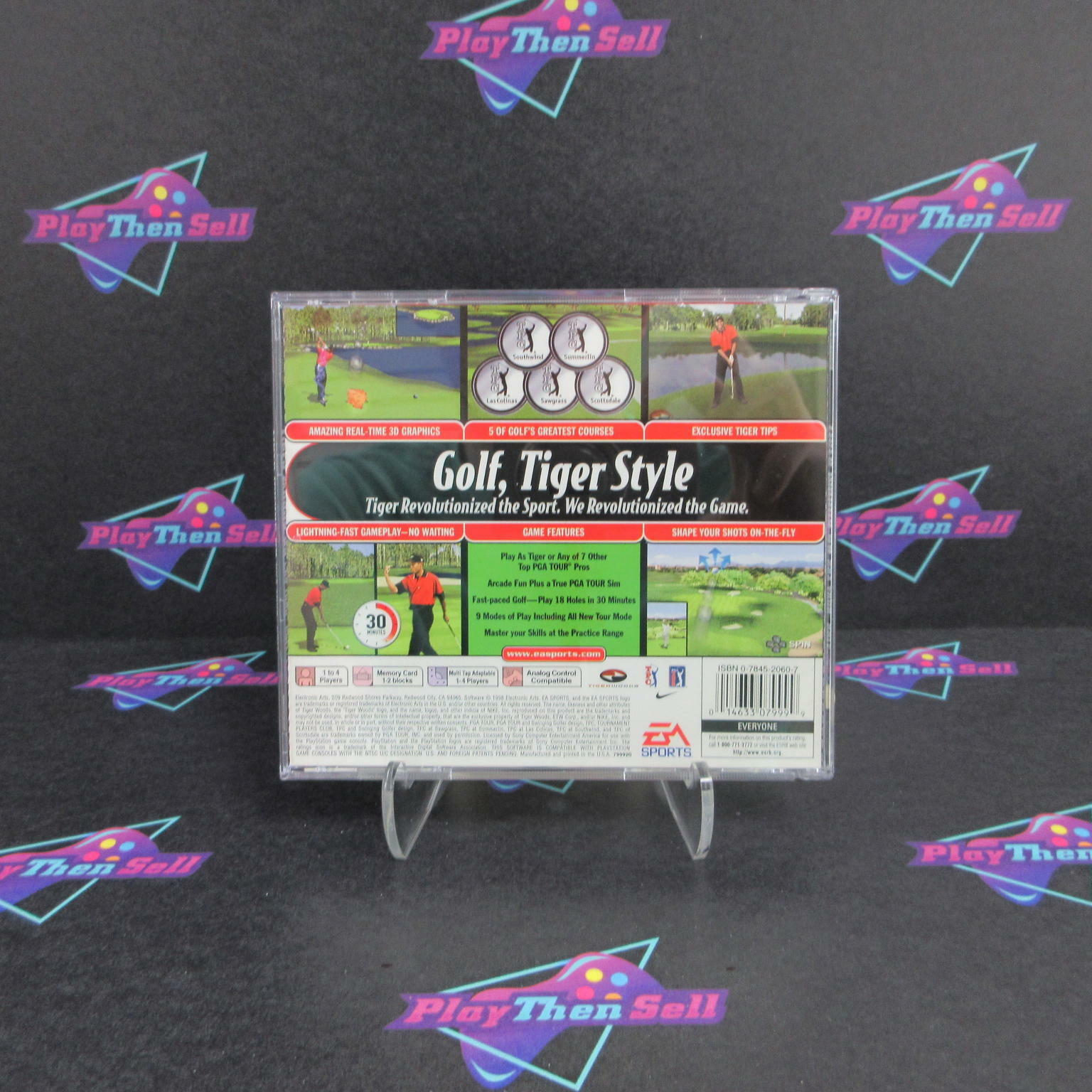 Tiger Woods 99 PGA Tour PS1 PlayStation 1 + Reg Complete - Excellent