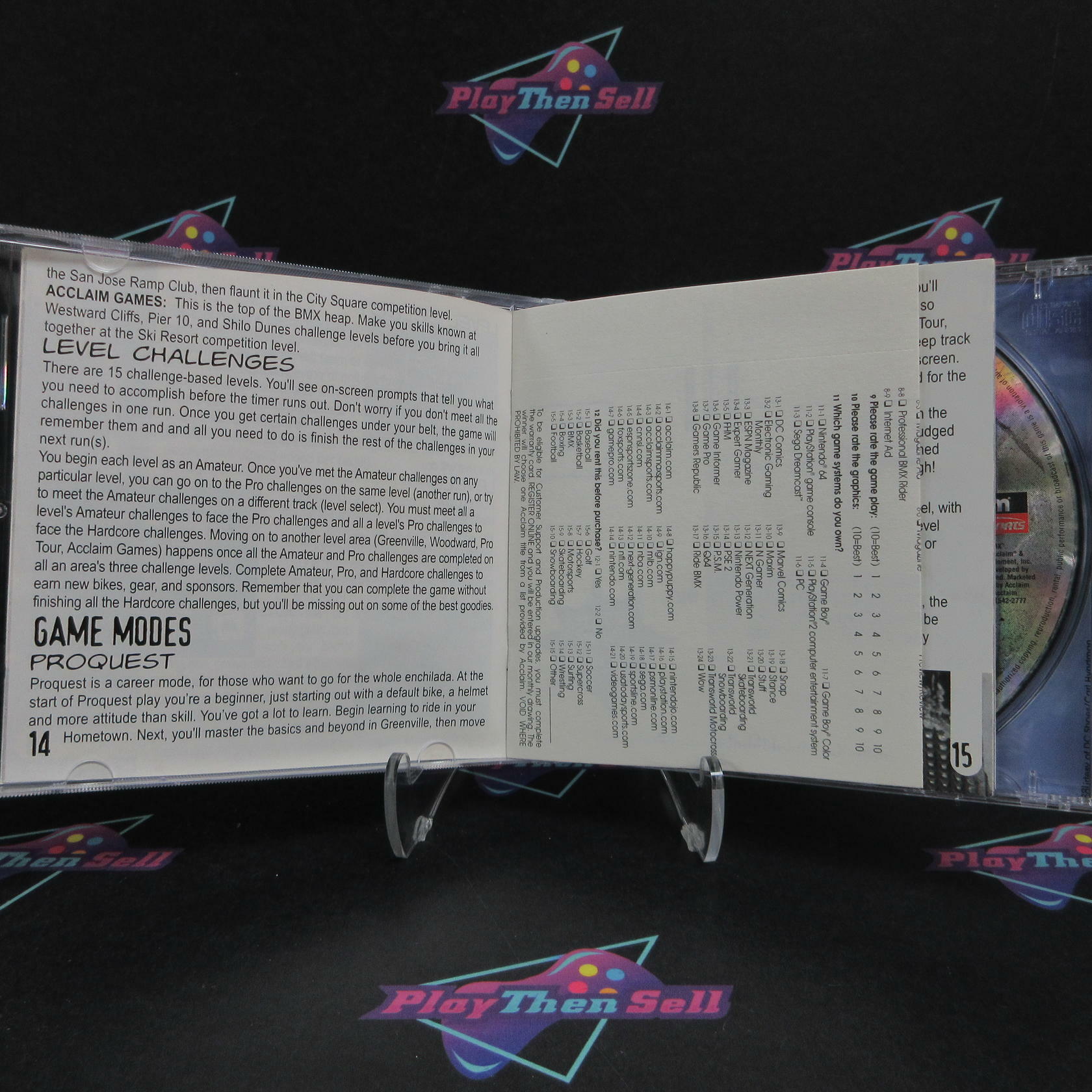Dave Mirra Freestyle BMX Maximum Remix PS1 PlayStation 1 + CD / Reg - Excellent