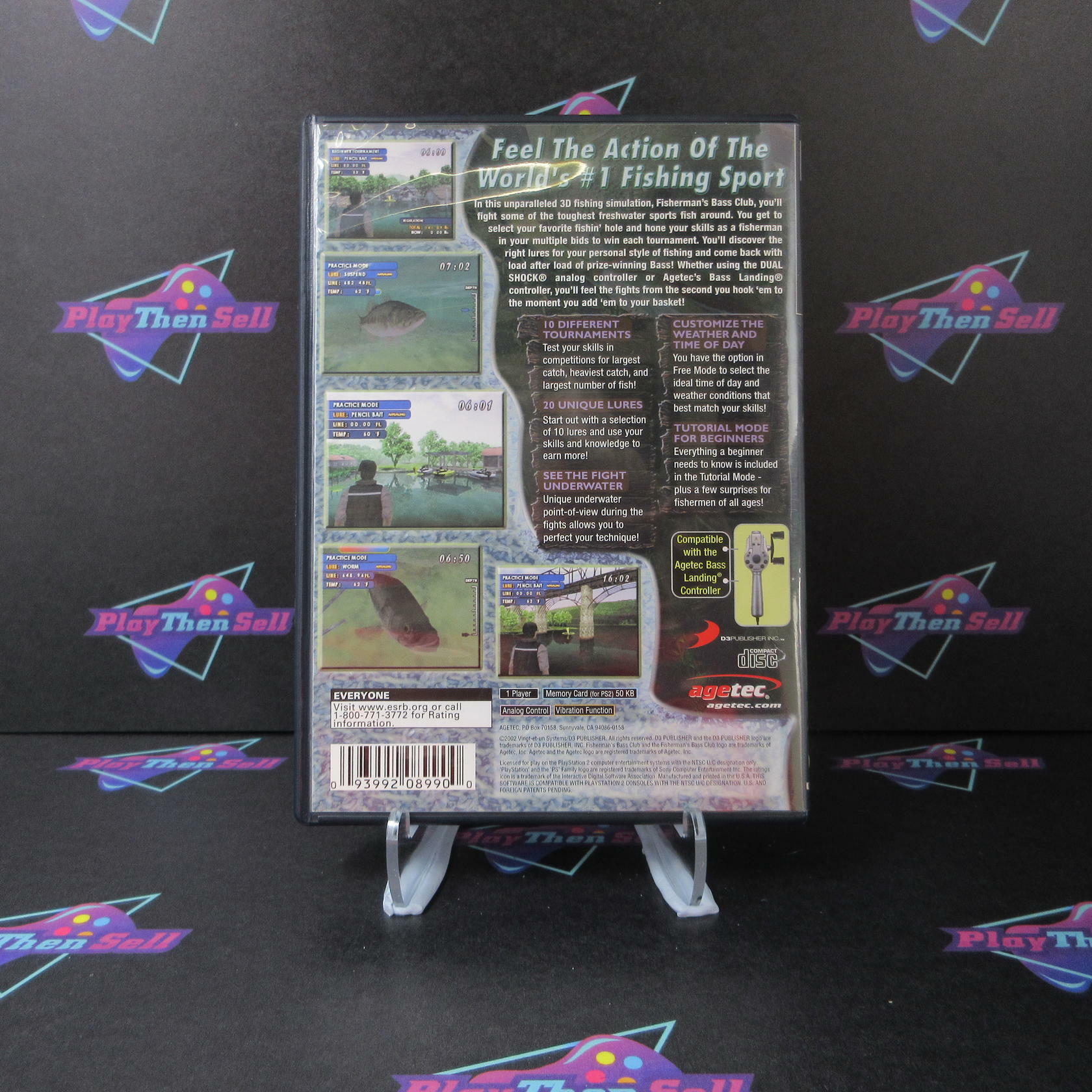 Fisherman's Bass Club PlayStation 2 PS2 + Reg Card Complete - Excellent