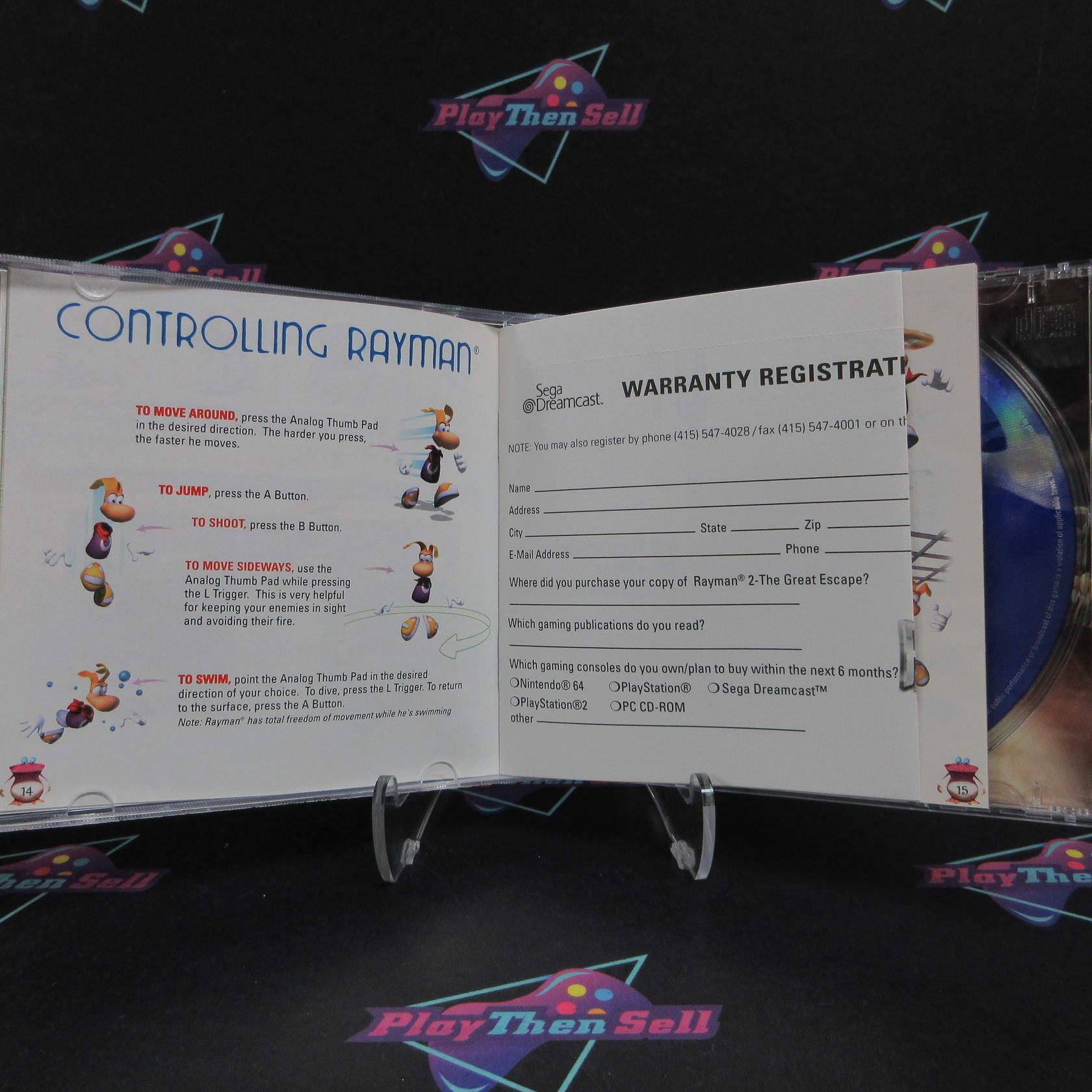 Rayman 2 Sega Dreamcast + Reg Card Complete - Excellent