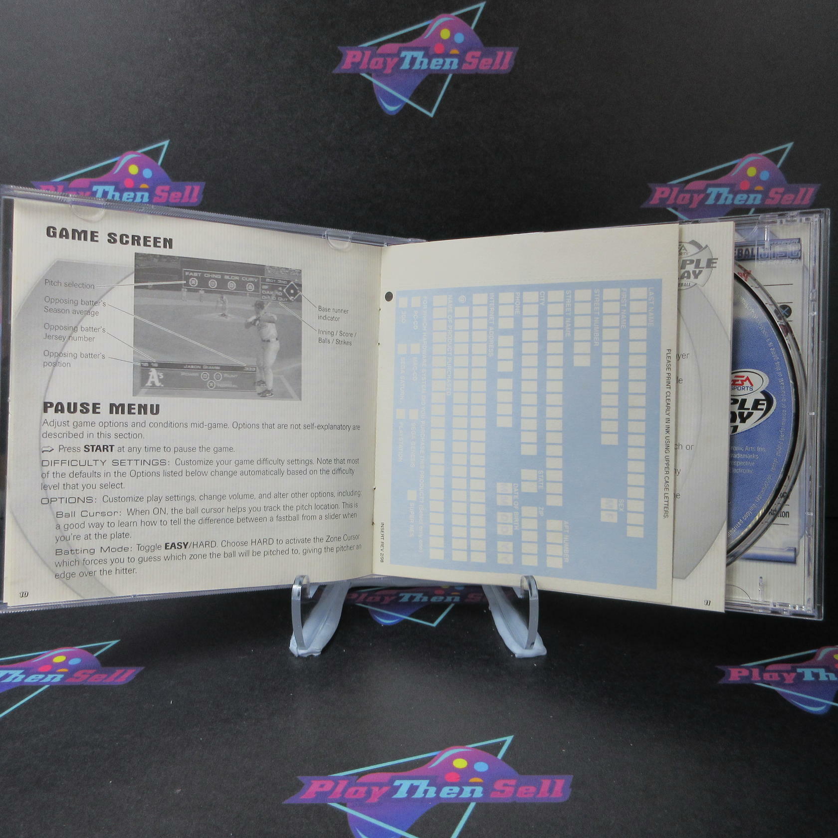 Triple Play Baseball PS1 PlayStation 1 + Reg Card Complete - Excellent