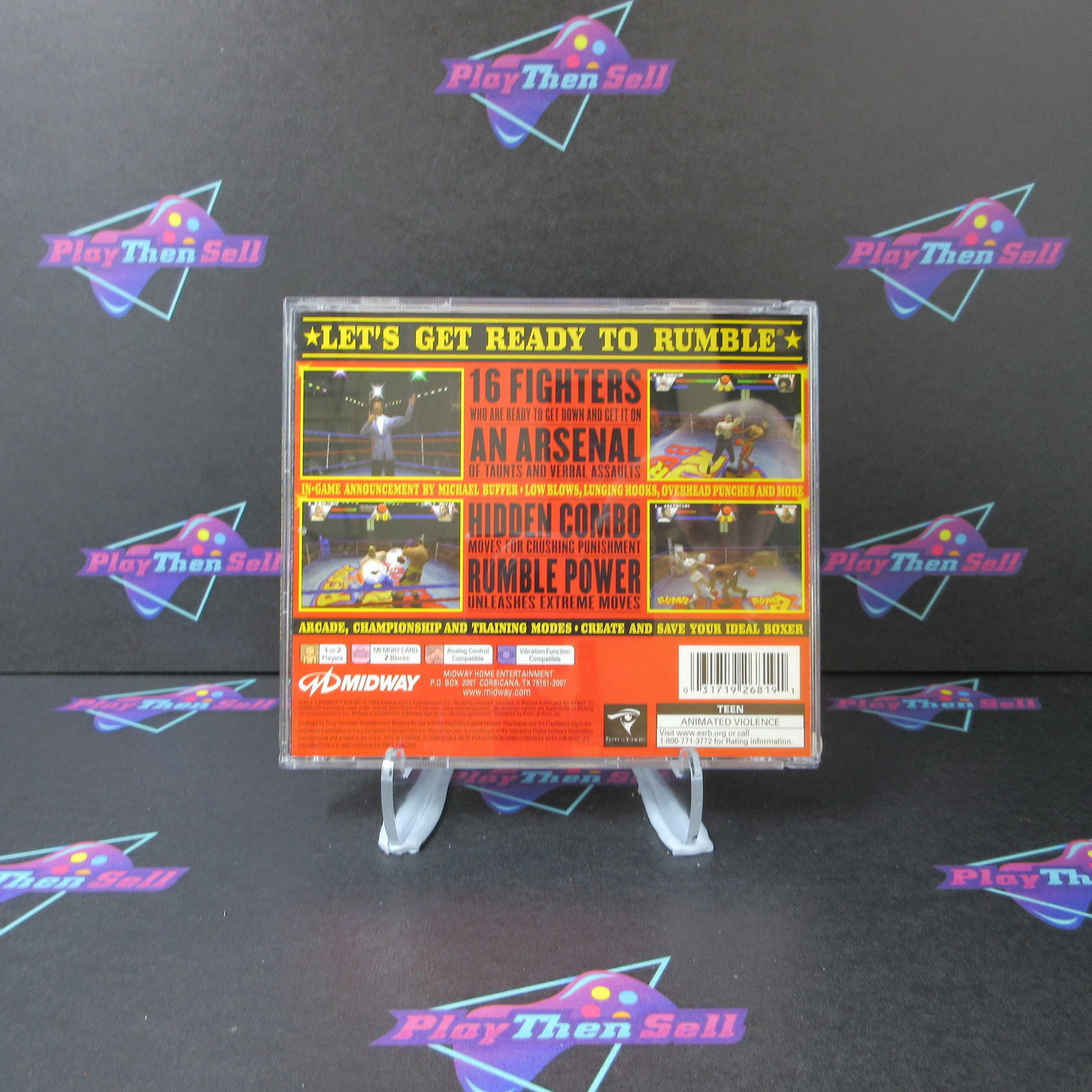 Ready 2 Rumble Boxing PS1 PlayStation 1 + Reg Card Complete - Excellent