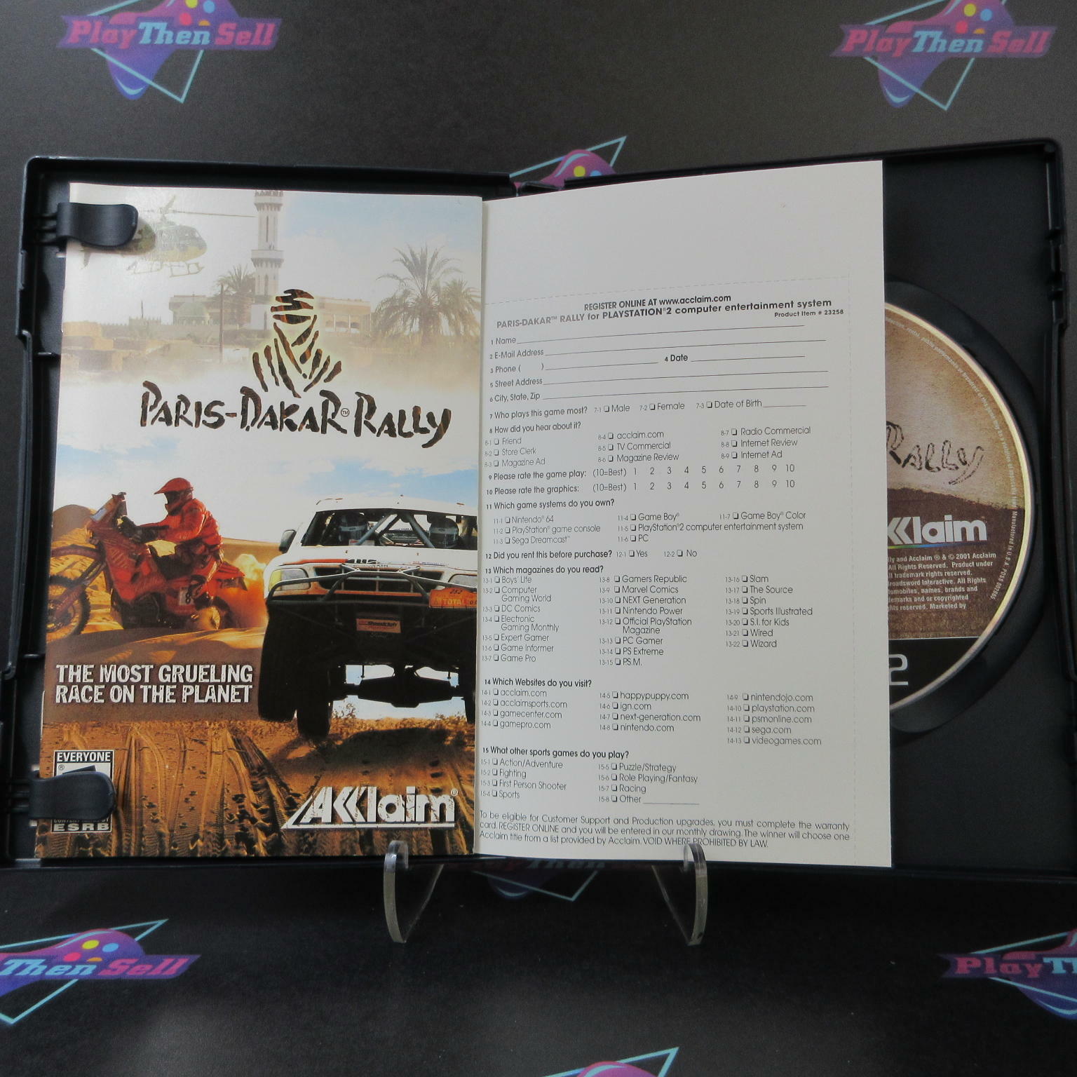 Paris Dakar Rally PS2 PlayStation 2 + Reg Card Complete - Excellent
