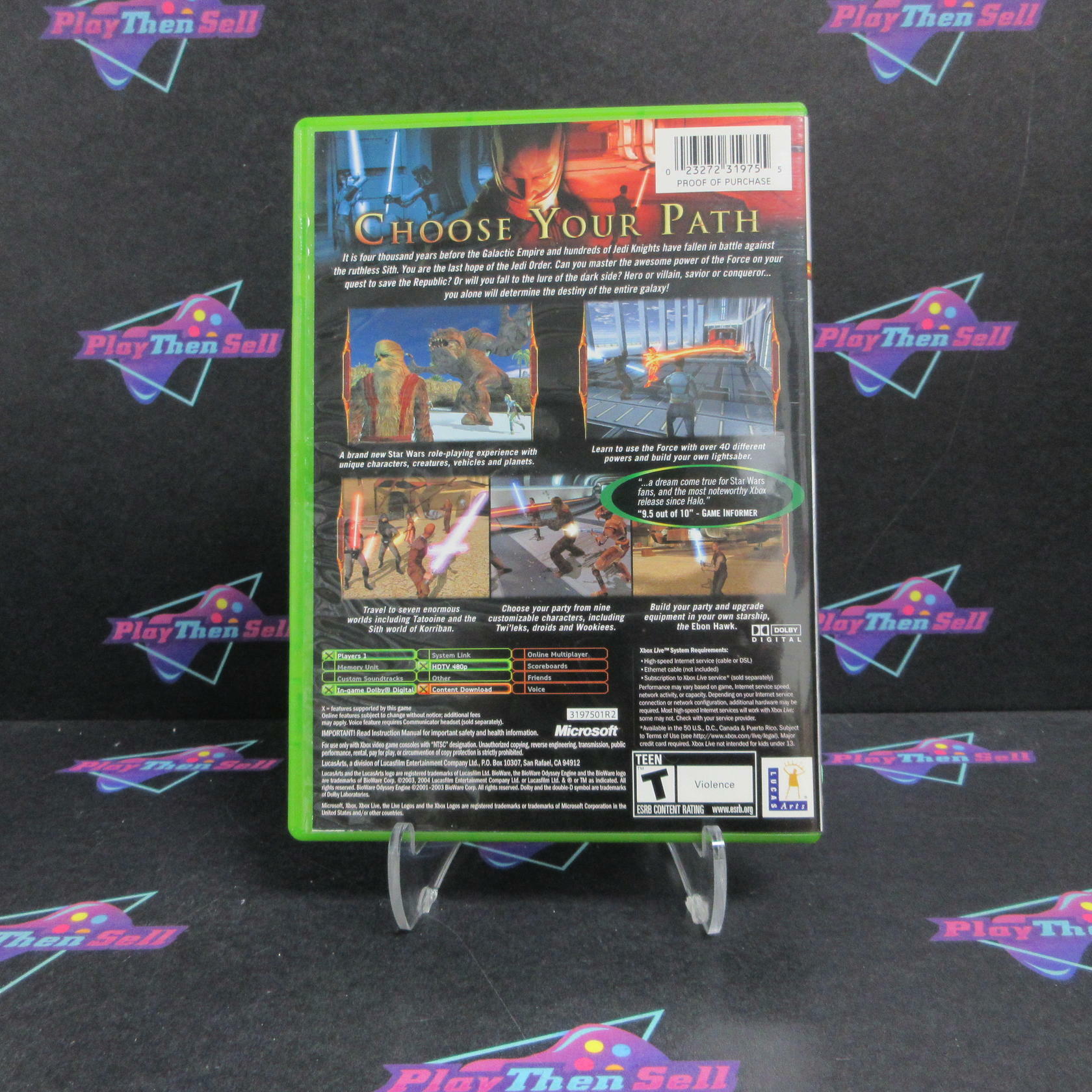 Star Wars Knights of the Old Republic Xbox PH + Reg Card - Very Good