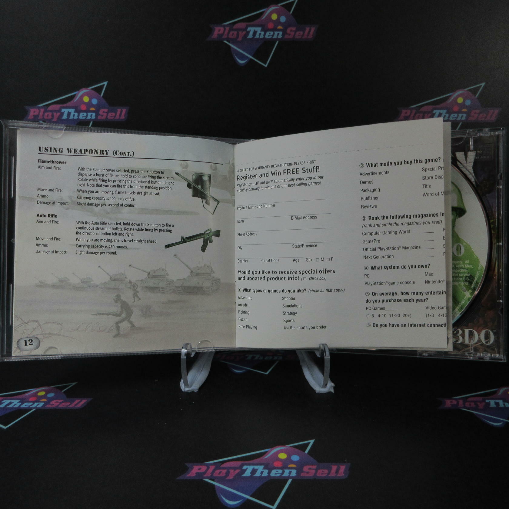 Army Men World War PS1 PlayStation 1 + Reg Card Complete - Excellent
