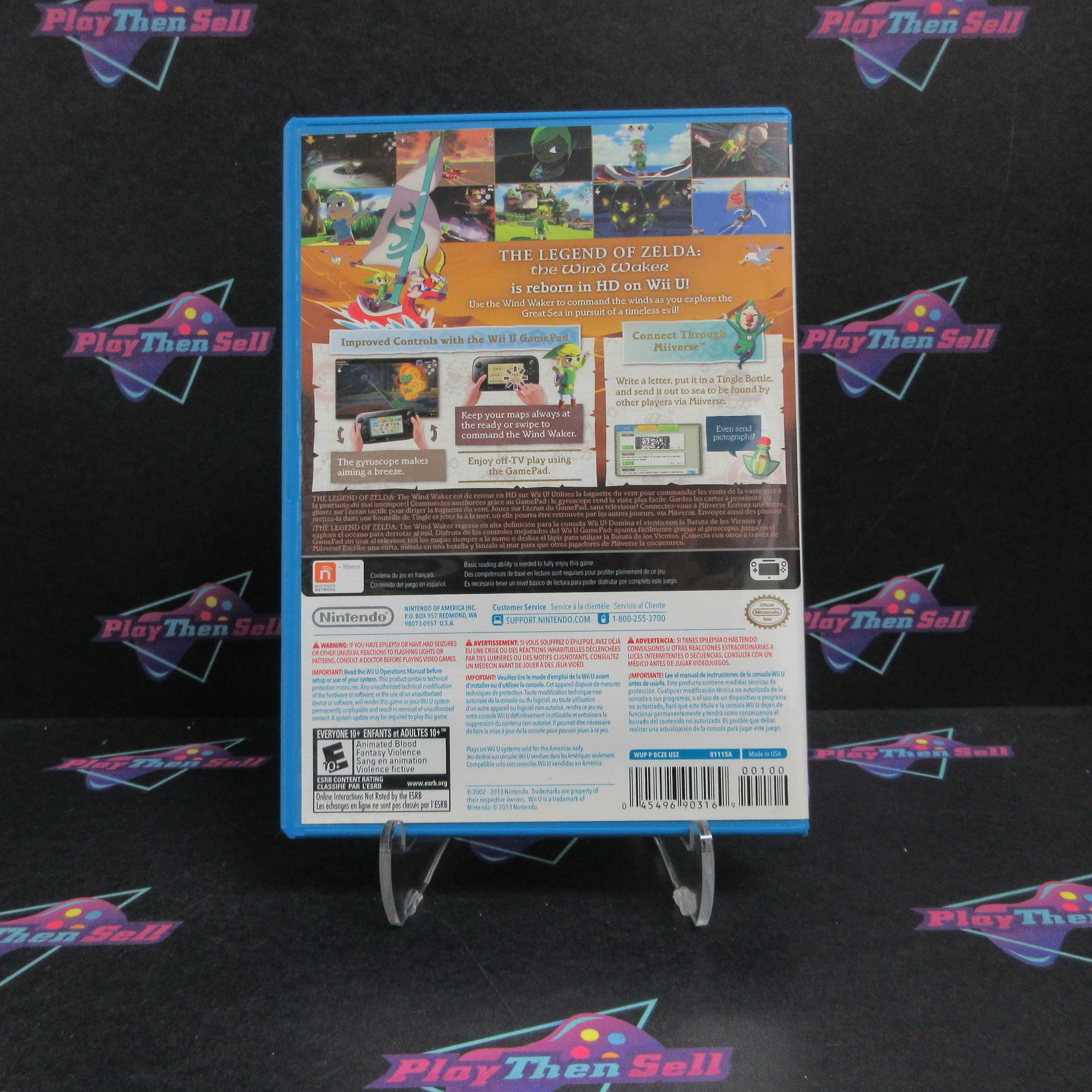 The Legend of Zelda The Wind Waker HD Nintendo Wii U Gold Foil CIB - Refurbished