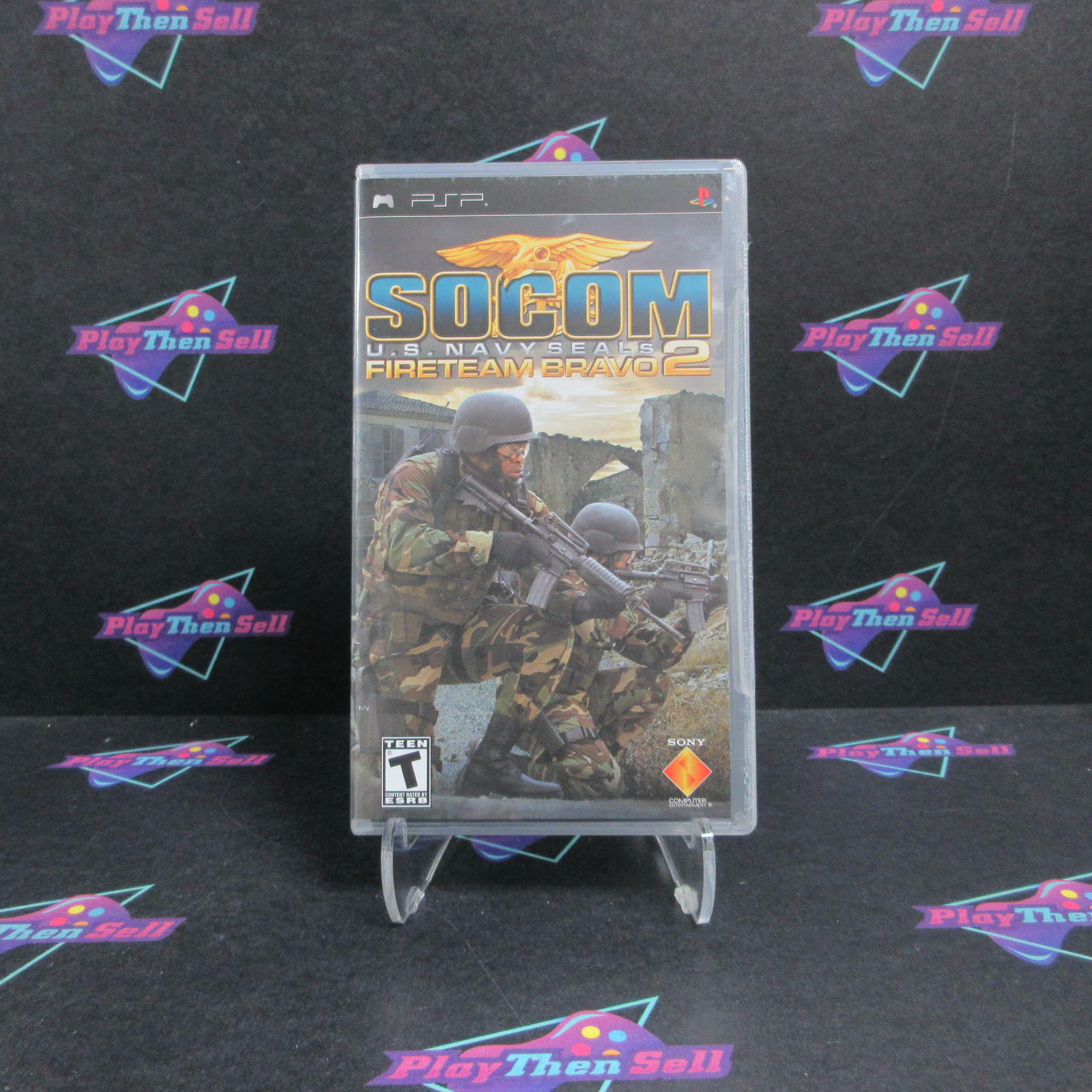SOCOM U.S. Navy Seals Fireteam Bravo 2 Clear UMD Sony PSP MD Complete CIB - Very Good