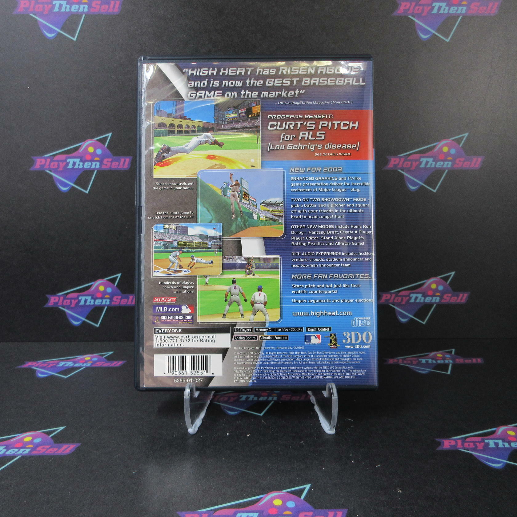 High Heat Major League Baseball 2003 PS2 PlayStation 2 + Reg Card - Like New