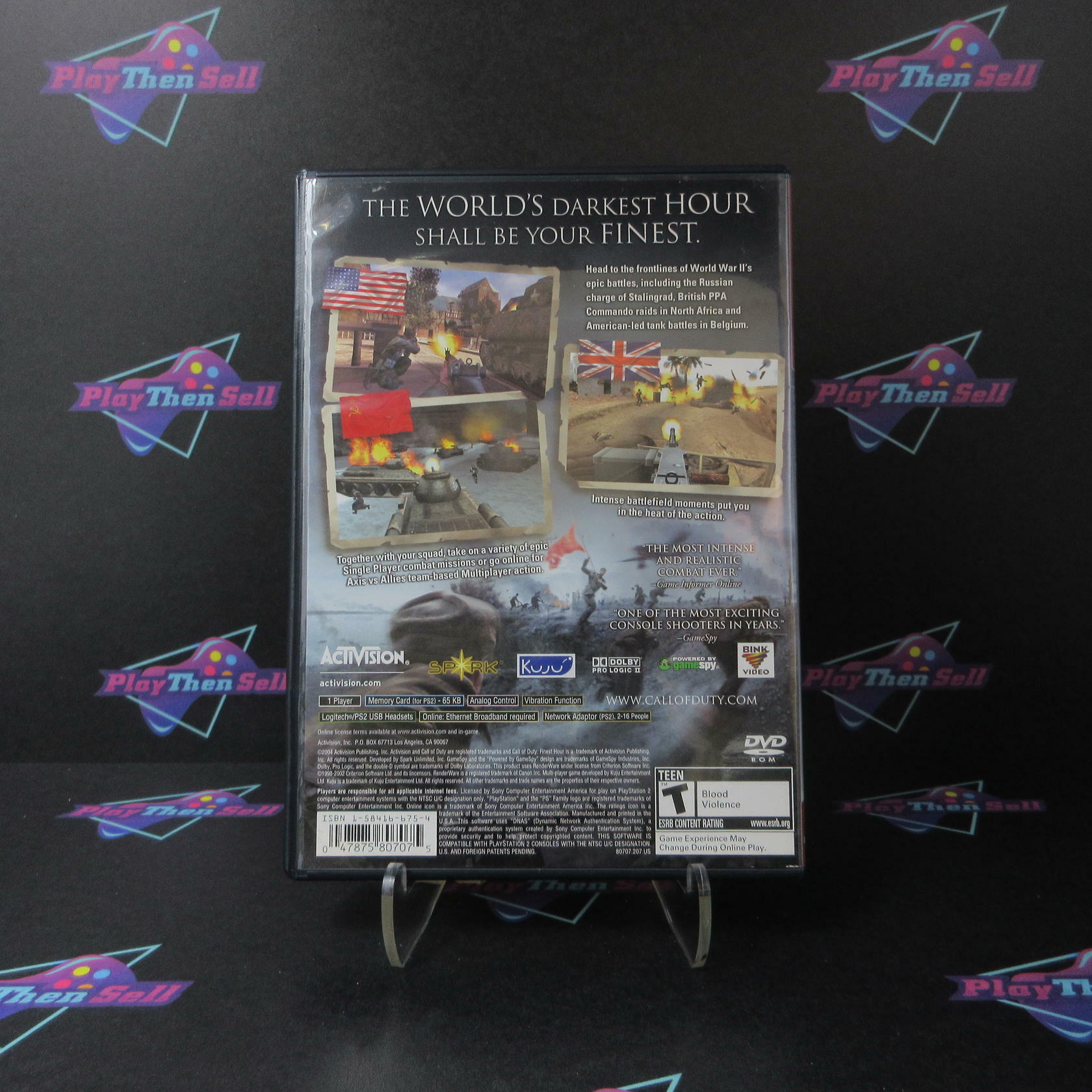 Call of Duty Finest Hour PS2 PlayStation 2 GH Complete - Excellent