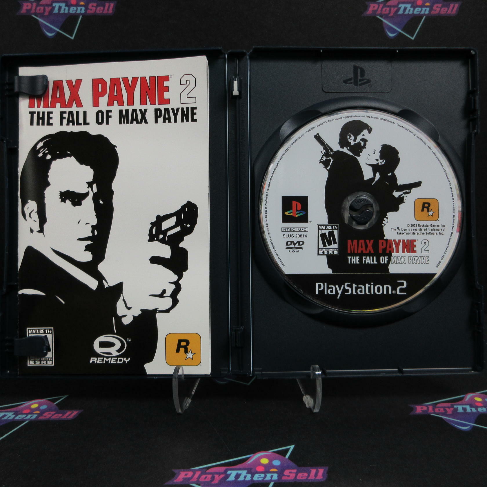 Max Payne 2 The Fall of Max Payne PS2 PlayStation 2 AD + Reg Card Complete CIB - Very Good