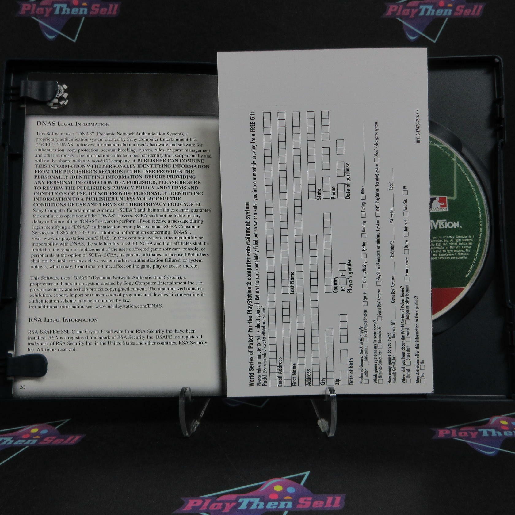 World Series of Poker PS2 PlayStation 2 GH + Reg Card Complete - Excellent
