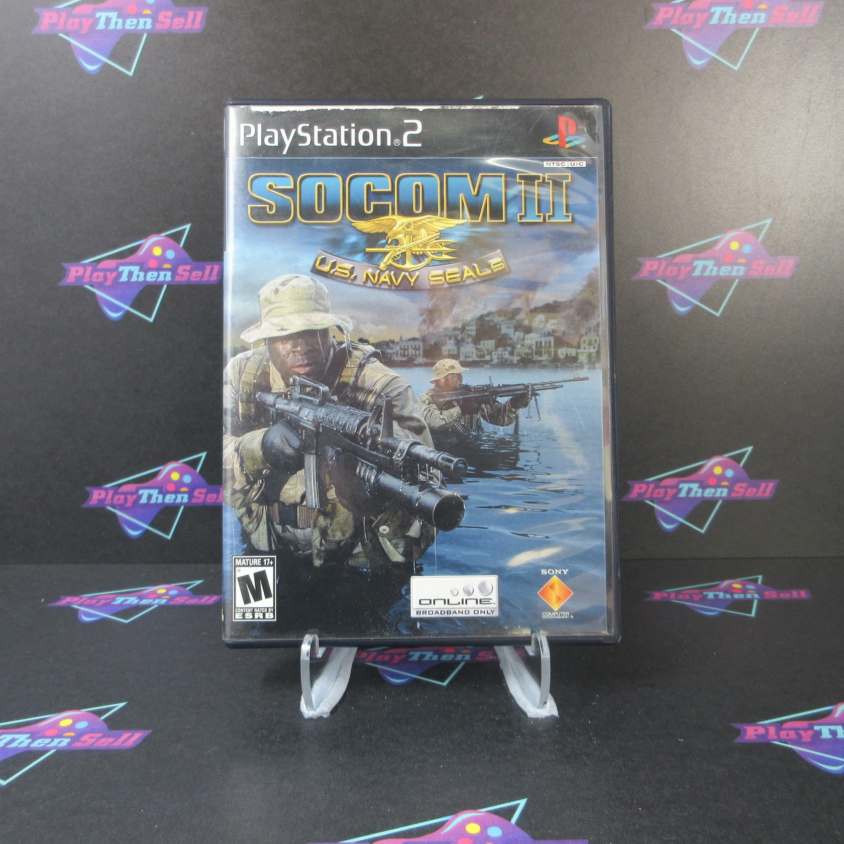 SOCOM II U.S. Navy Seals PS2 PlayStation 2 AD + Reg Card Complete - Very Good